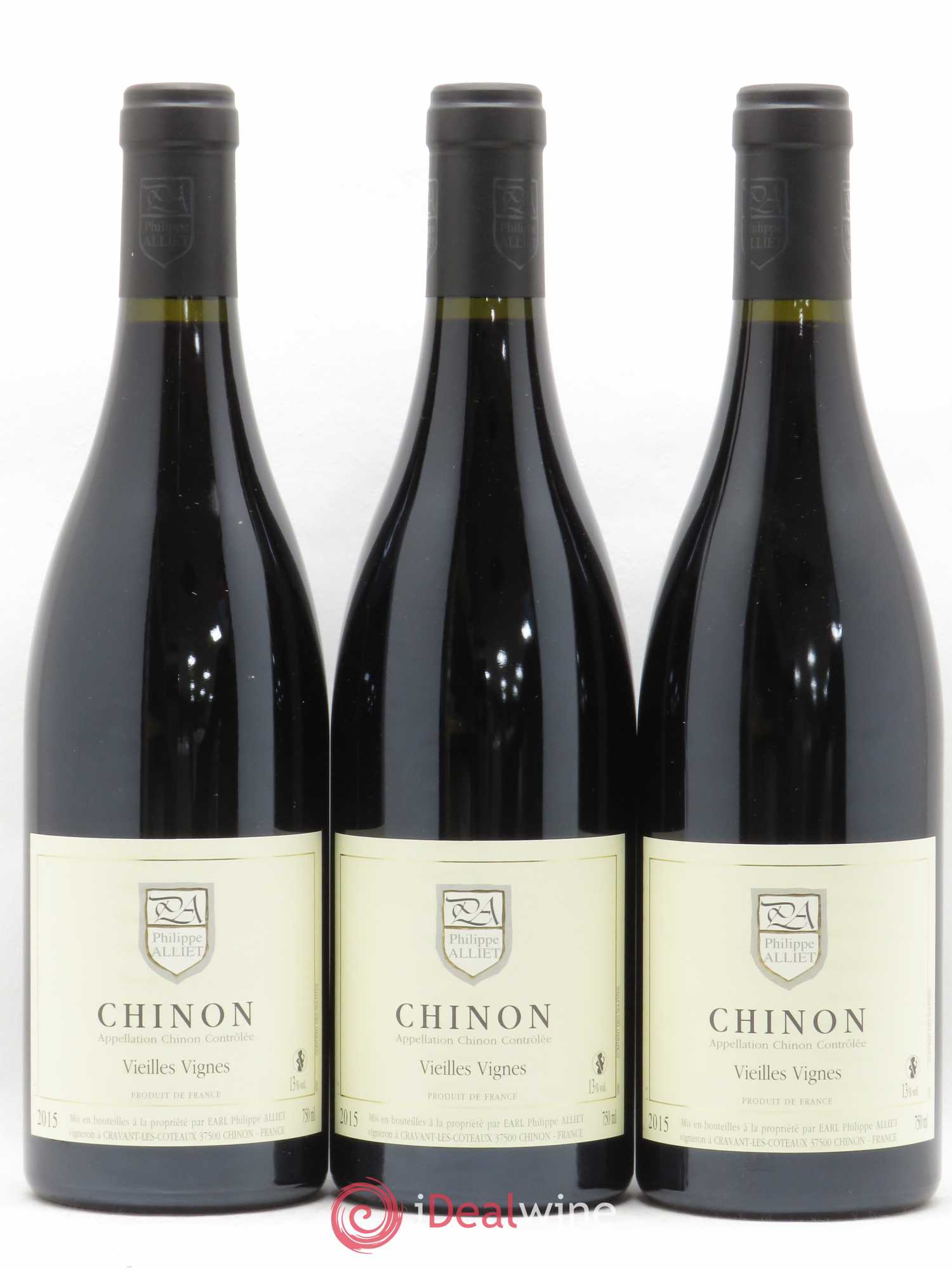 Chinon Vieilles Vignes Philippe Alliet 2015 - Lot de 3 bouteilles - 0