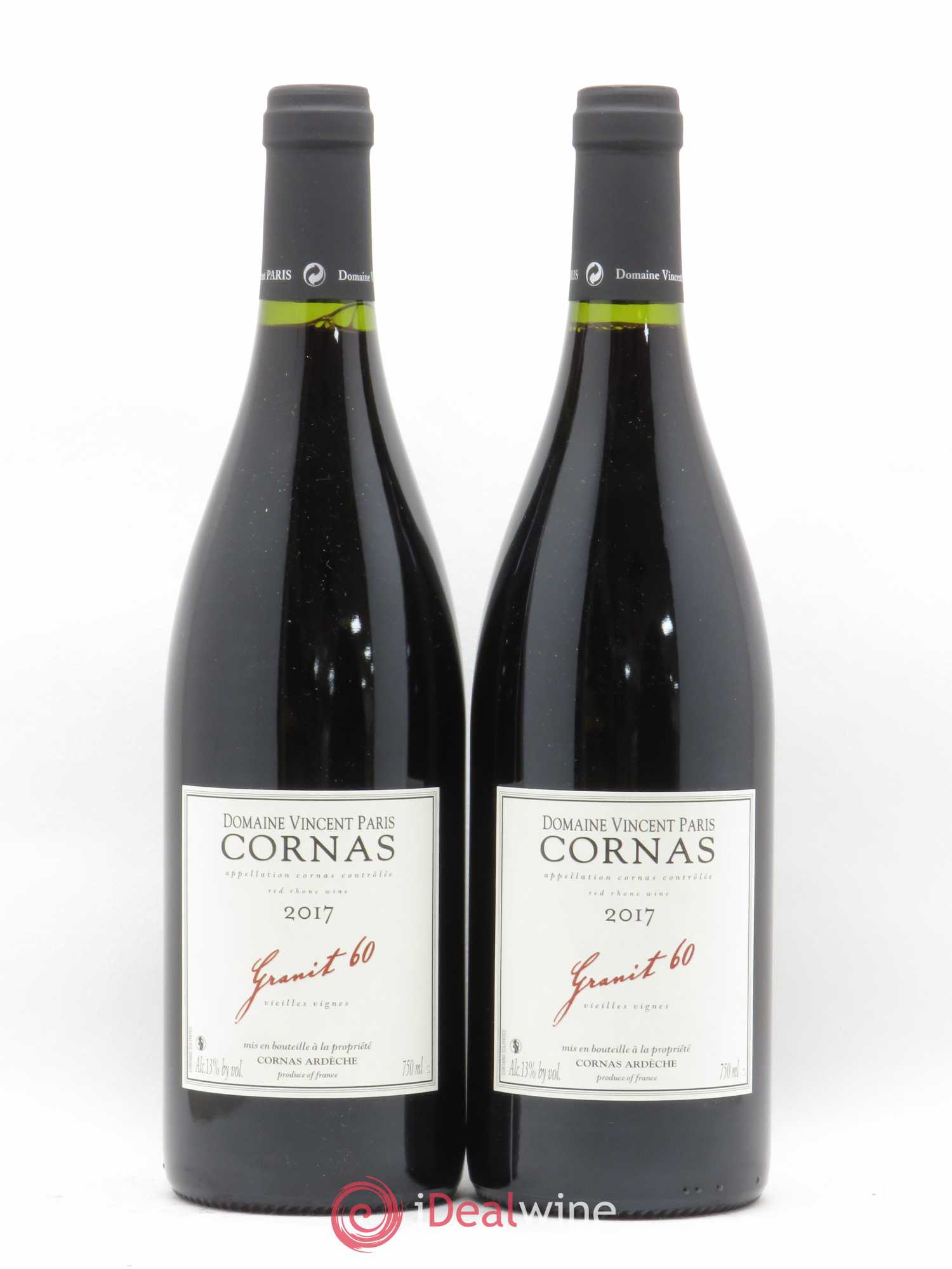 Cornas Granit 60 Vieilles Vignes Vincent Paris 2017 - Lot de 2 bouteilles - 0