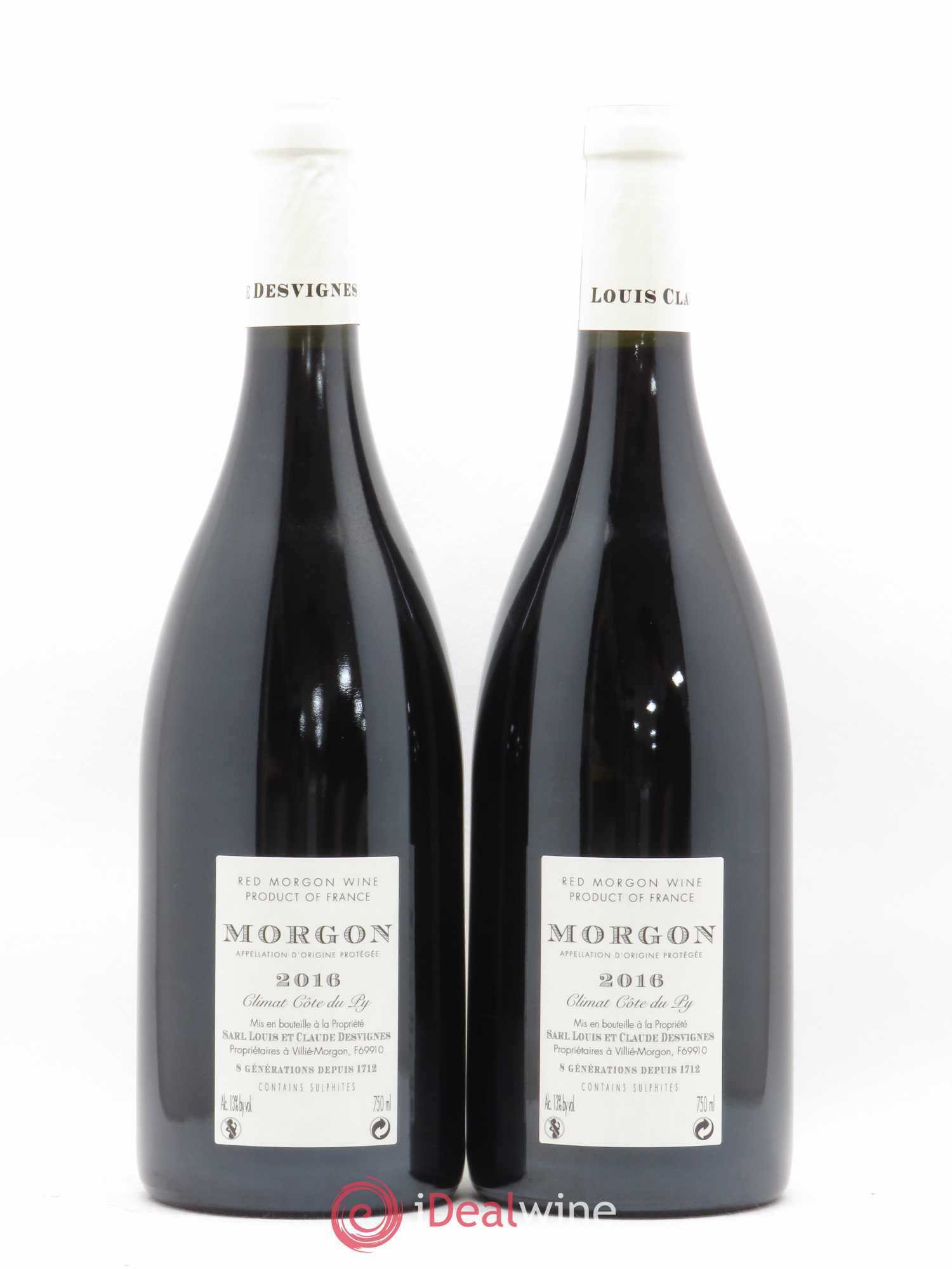 Morgon Côte de Py Javernières Louis-Claude Desvignes 2016 - Lot de 2 bouteilles - 1
