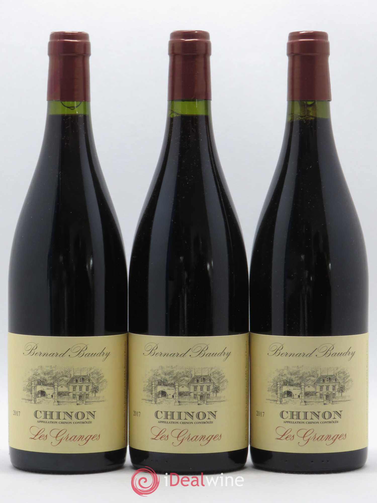 Chinon Les Granges Bernard Baudry (sans prix de réserve) 2017 - Lot de 3 bouteilles - 0