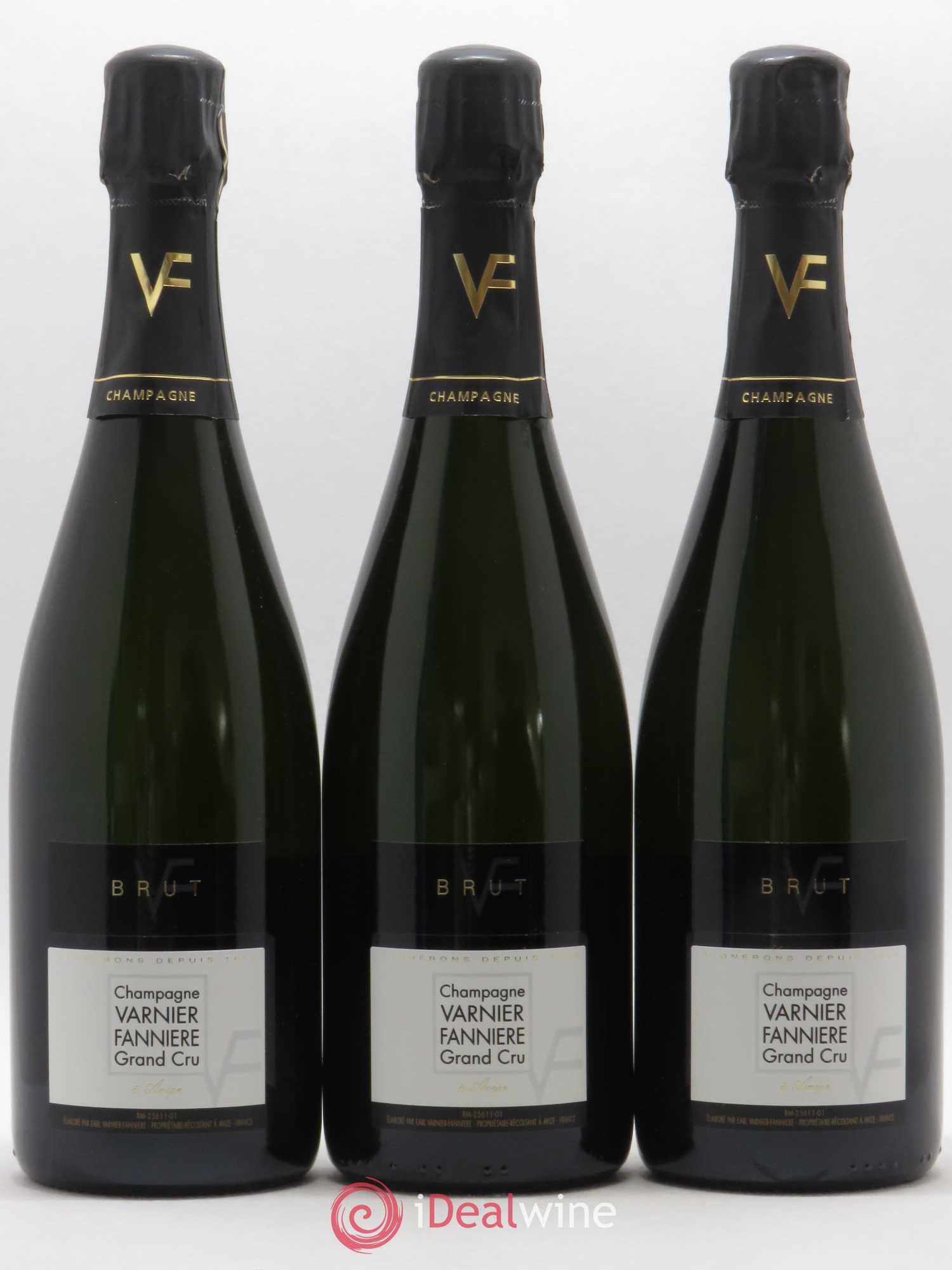 Champagne Brut Grand Cru Varnier-Fannière (sans prix de réserve) - Posten von 3 Flaschen - 0