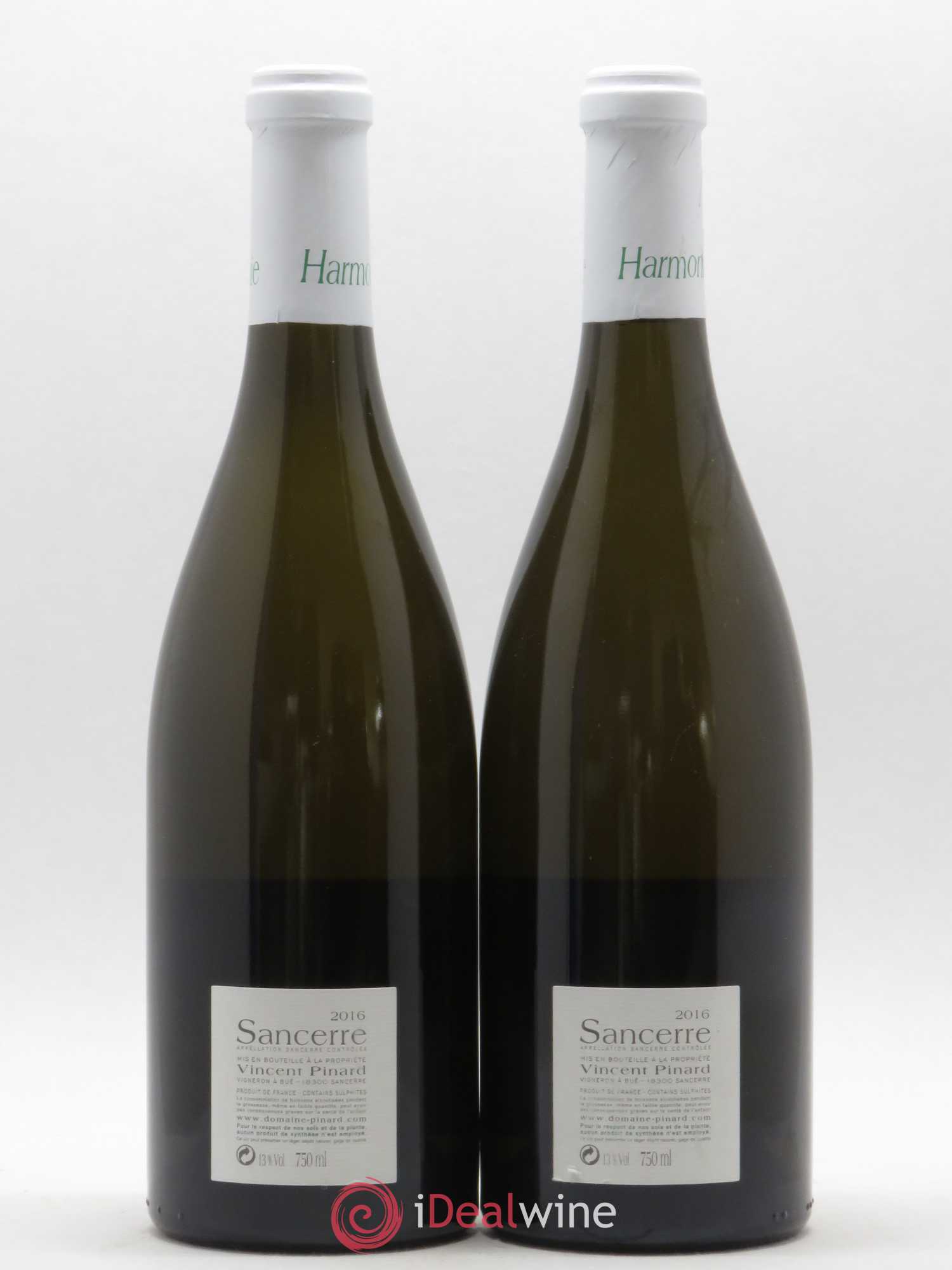 Sancerre Harmonie Vincent Pinard  (sans prix de réserve) 2016 - Lot de 2 bouteilles - 1