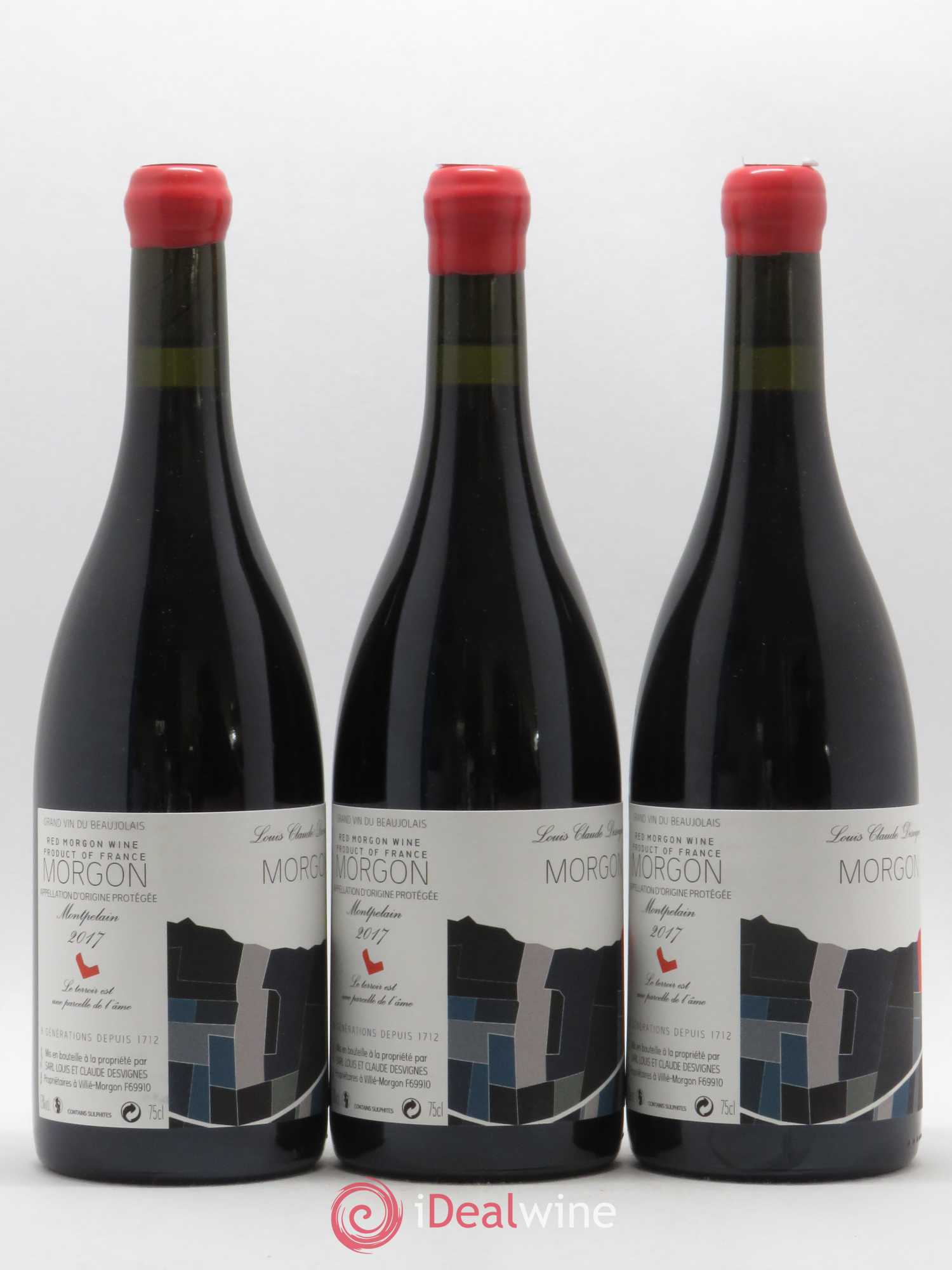 Morgon Montpelain Louis-Claude Desvignes (sans prix de réserve) 2017 - Lot de 3 bouteilles - 0