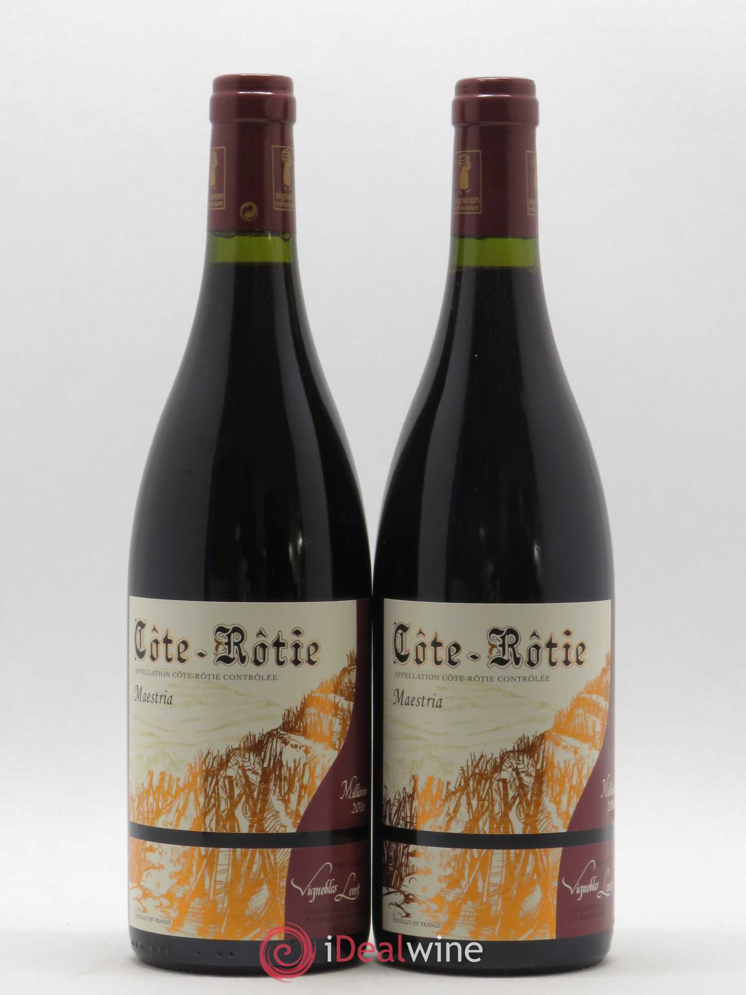 Côte-Rôtie Maestria Vignobles Levet (sans prix de réserve) 2016 - Lot de 2 bouteilles - 0