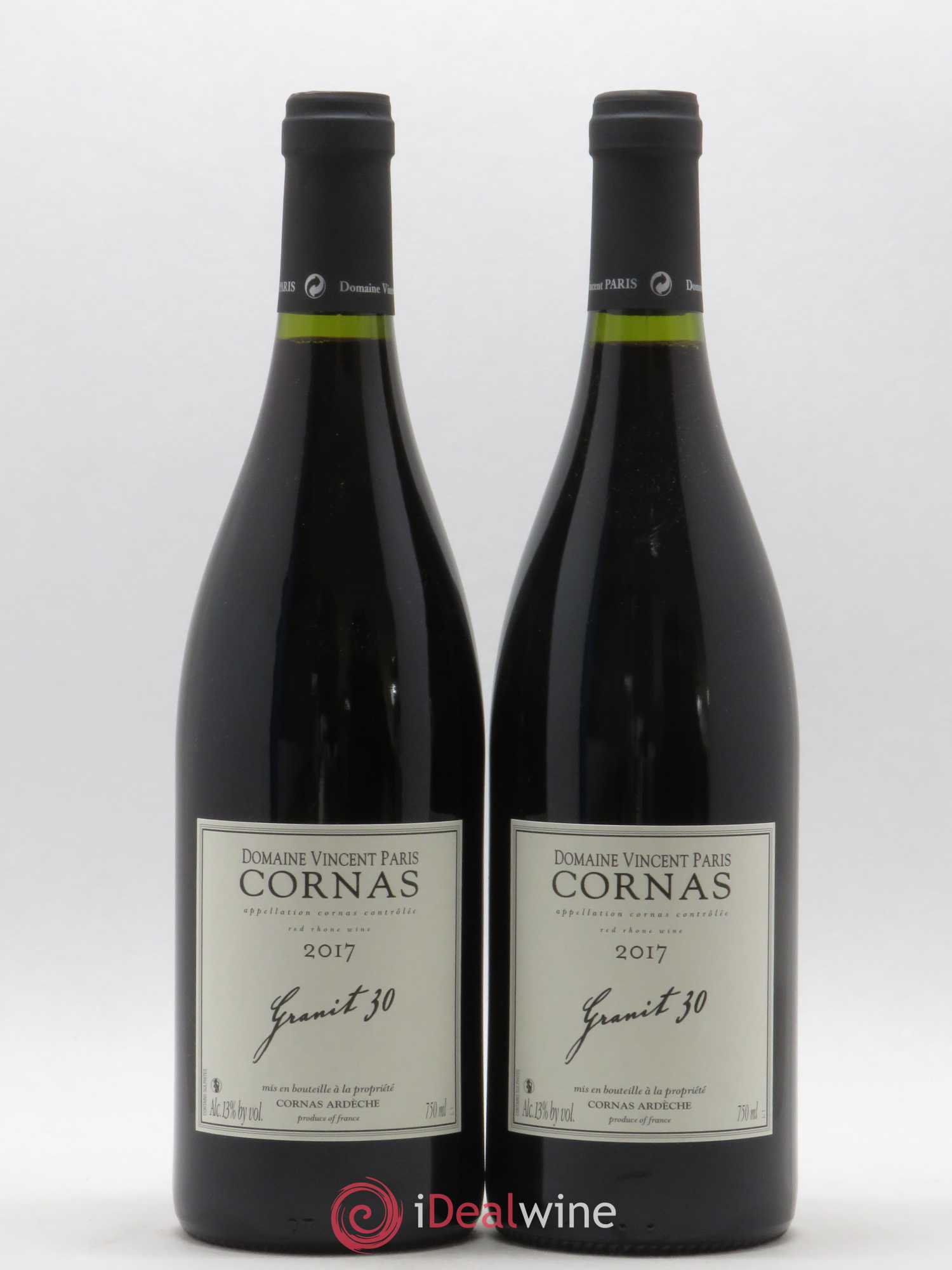 Cornas Granit 30 Vincent Paris (sans prix de réserve) 2017 - Lot de 2 bouteilles - 0