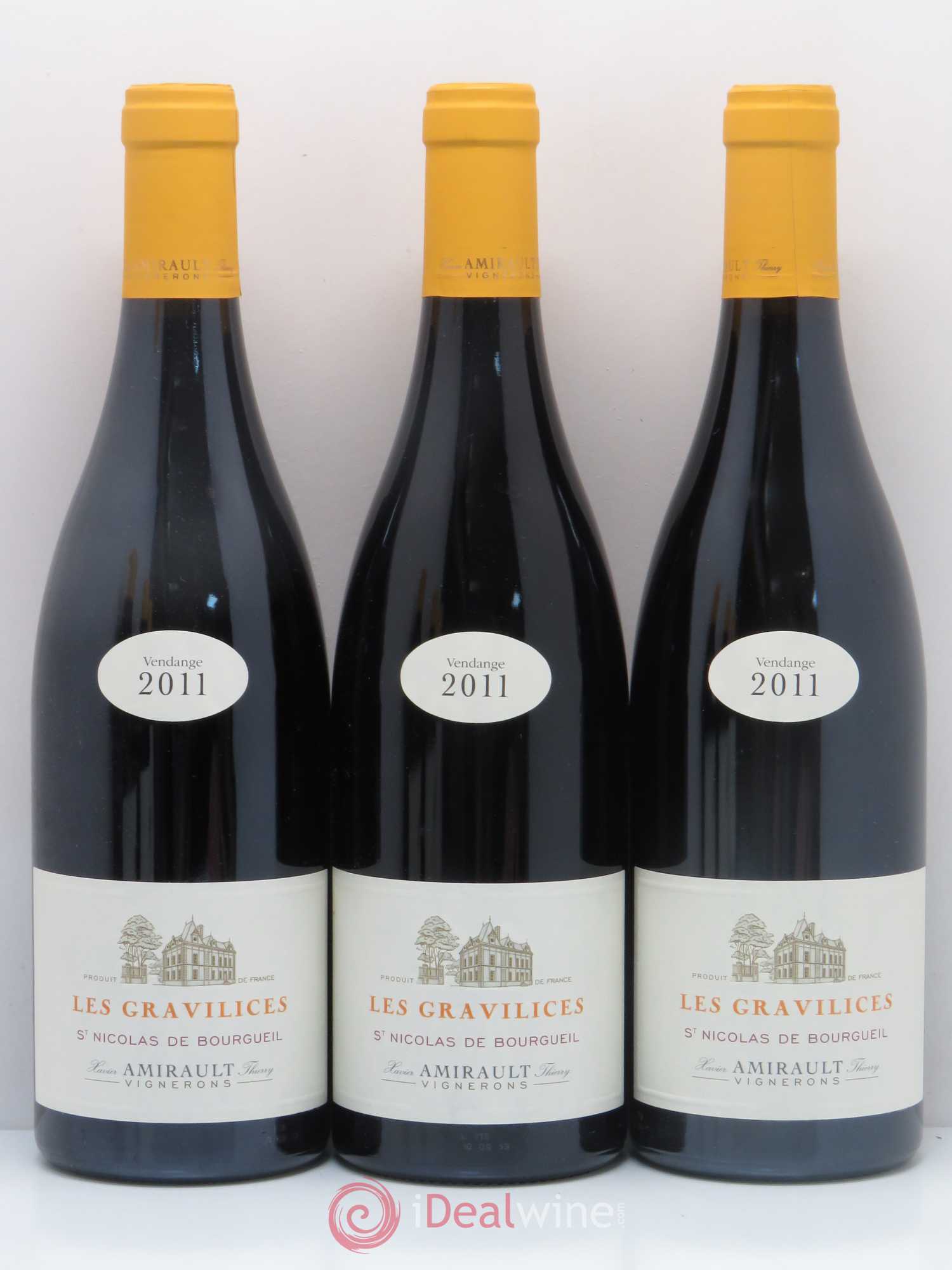 Saint-Nicolas de Bourgueil Les Gravilices Agnès et Xavier Amirault (sans prix de réserve) 2011 - Lot de 6 bouteilles - 1