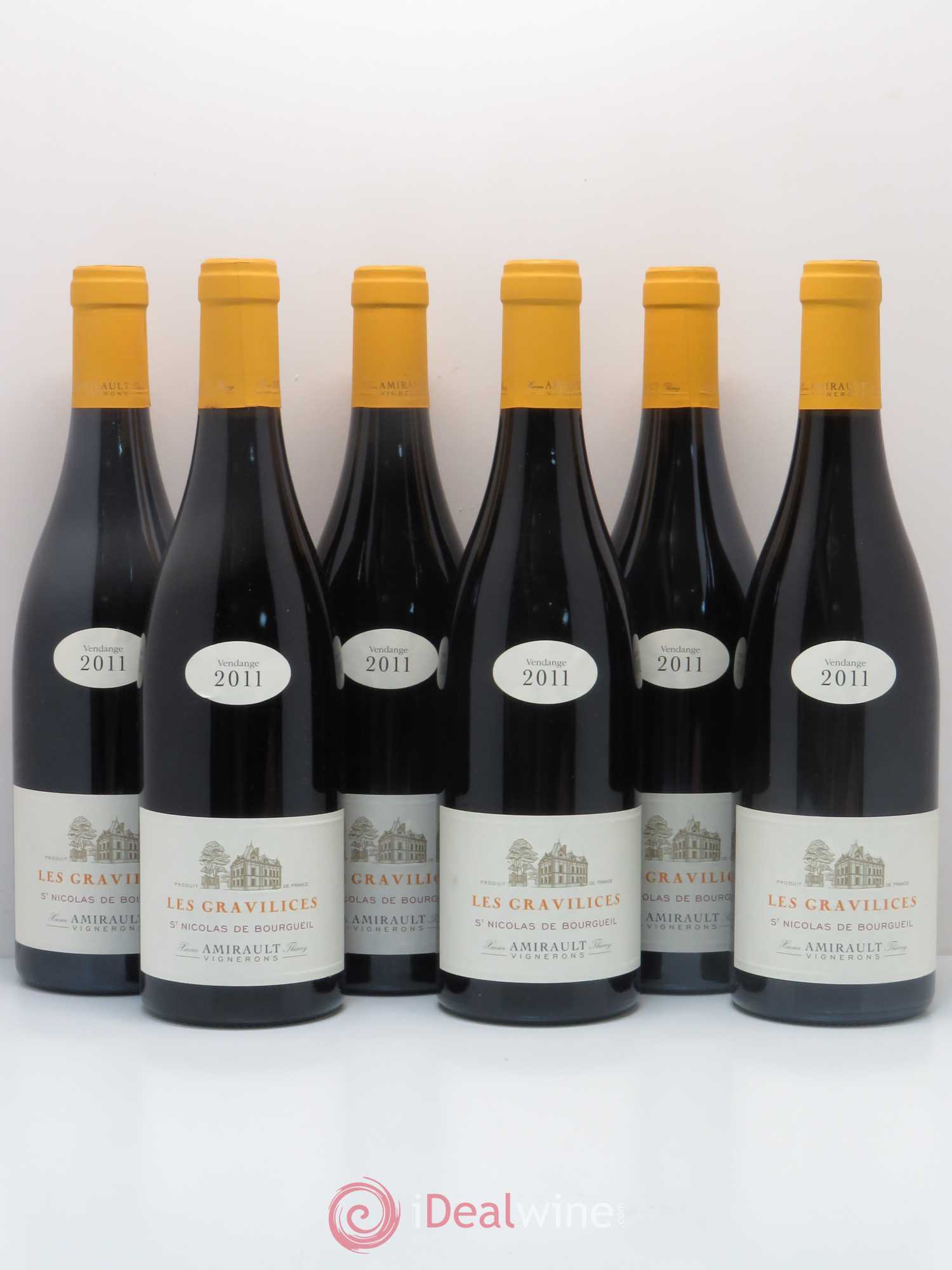 Saint-Nicolas de Bourgueil Les Gravilices Agnès et Xavier Amirault (sans prix de réserve) 2011 - Lot de 6 bouteilles - 0