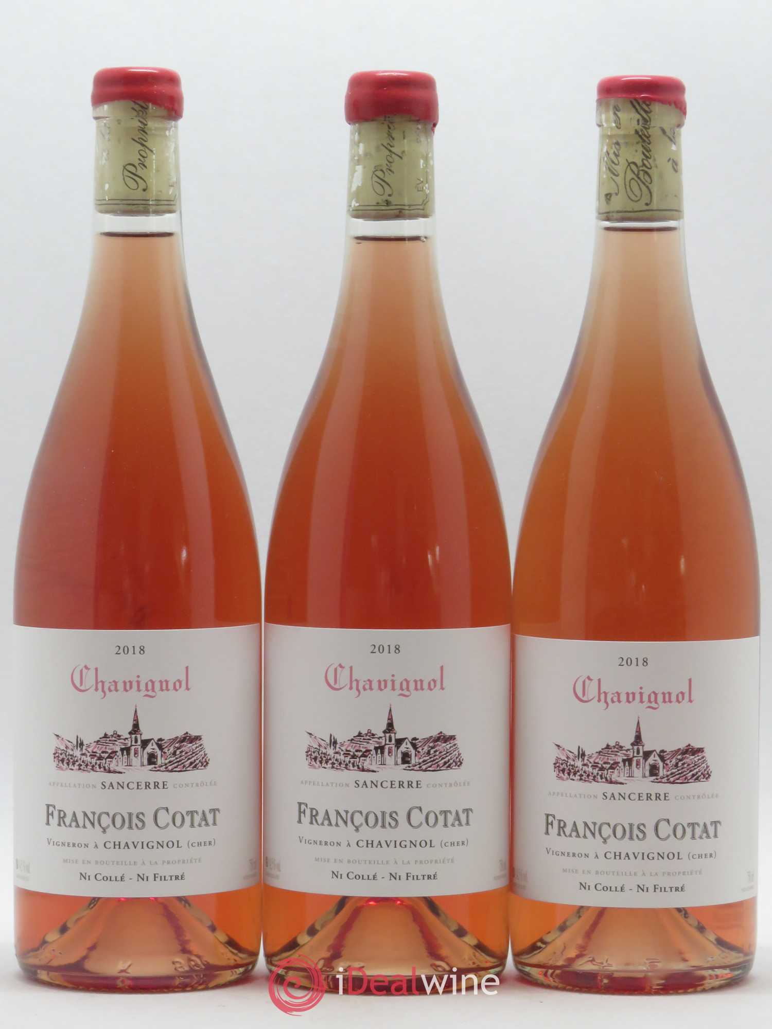 Sancerre François Cotat Chavignol (sans prix de réserve) 2018 - Posten von 3 Flaschen - 0