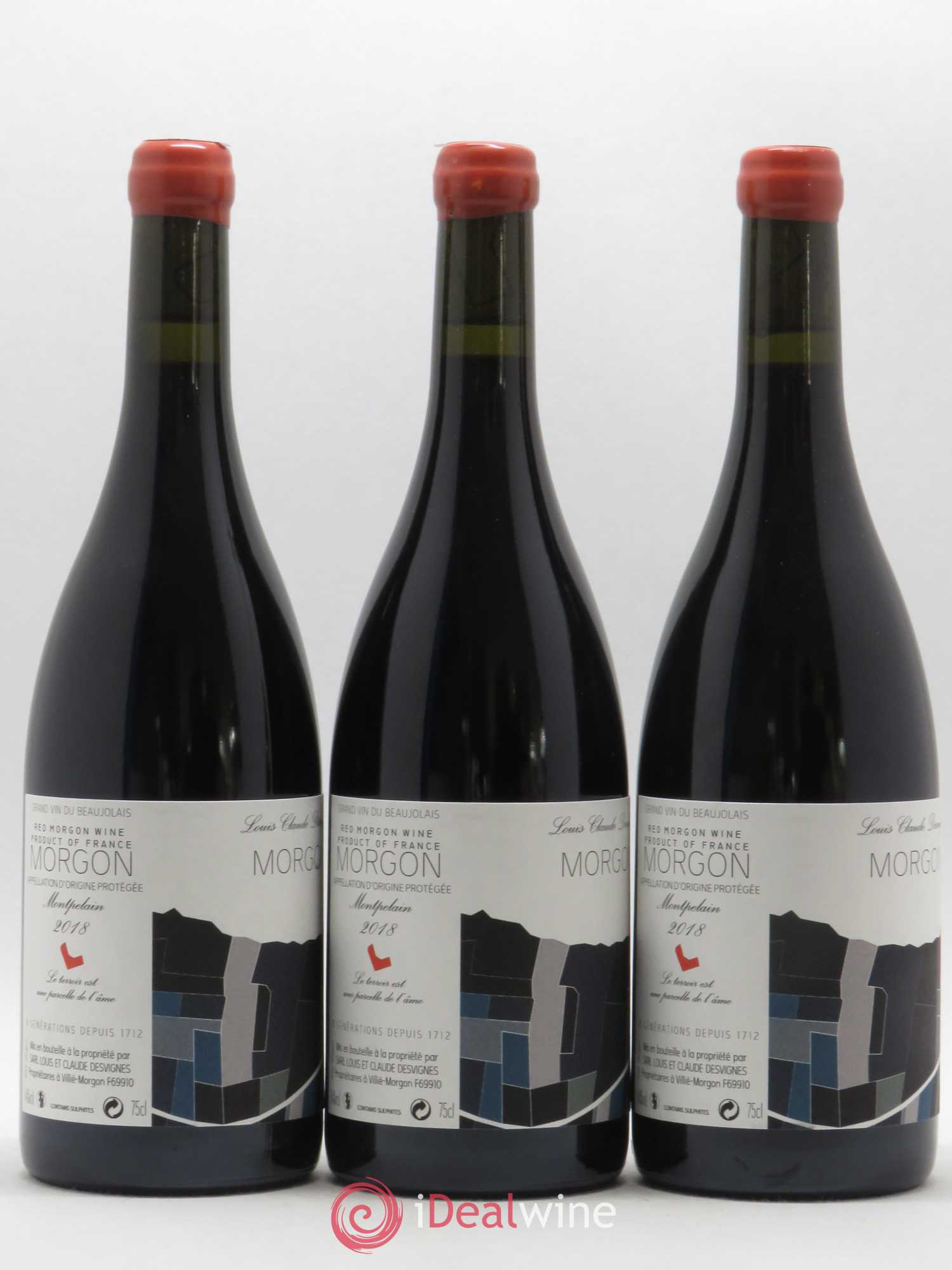 Morgon Montpelain Louis-Claude Desvignes (sans prix de réserve) 2018 - Lot de 3 bouteilles - 0