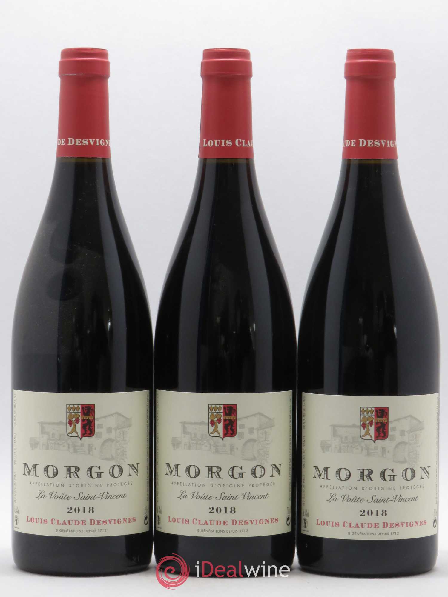 Morgon La Voûte Saint Vincent Louis-Claude Desvignes (sans prix de réserve) 2018 - Lot de 3 bouteilles - 0