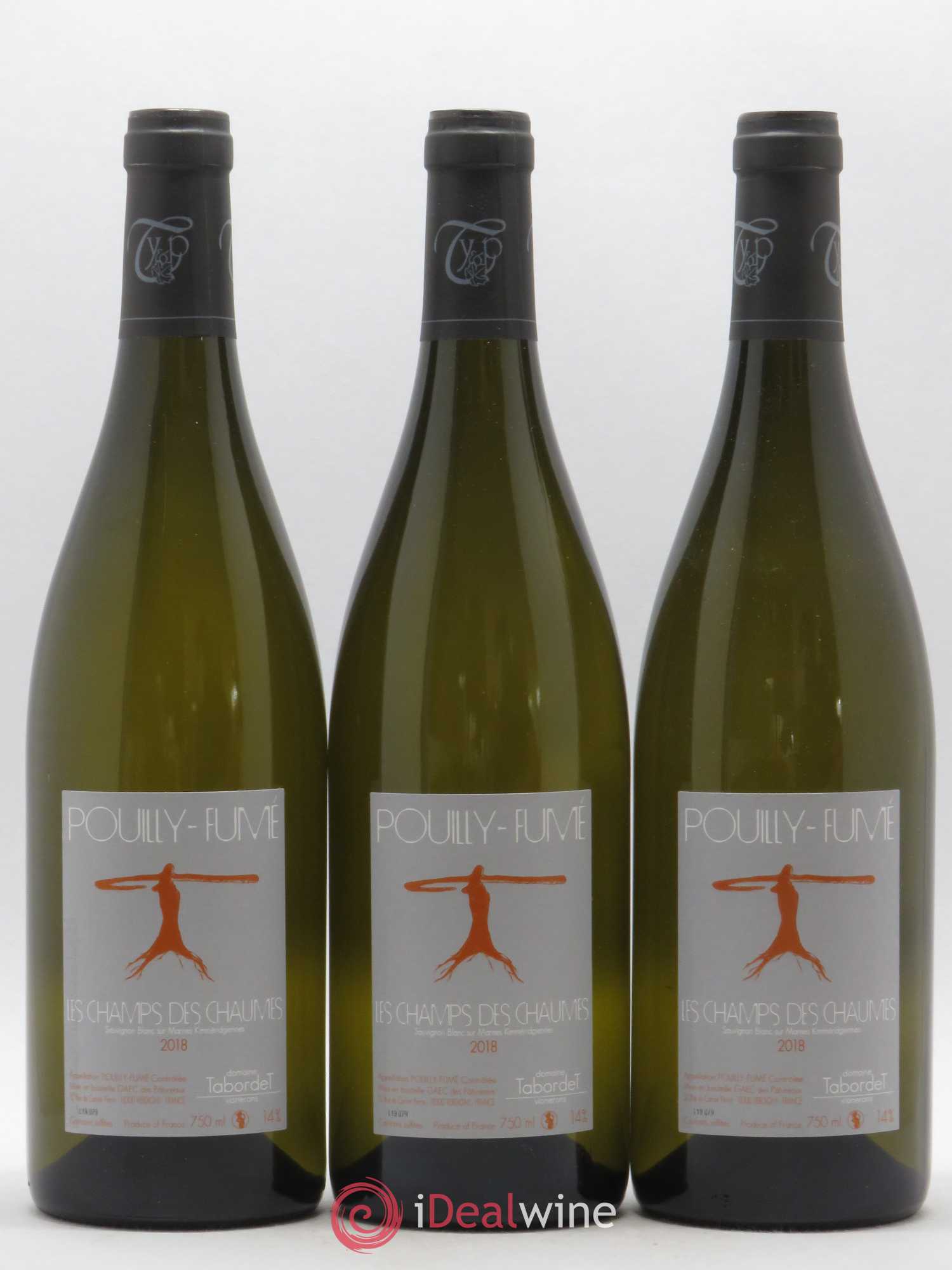Pouilly-Fumé Les Champs Des Chaumes Marius Et Gaël Tabordet (sans prix de réserve) 2018 - Posten von 3 Flaschen - 0