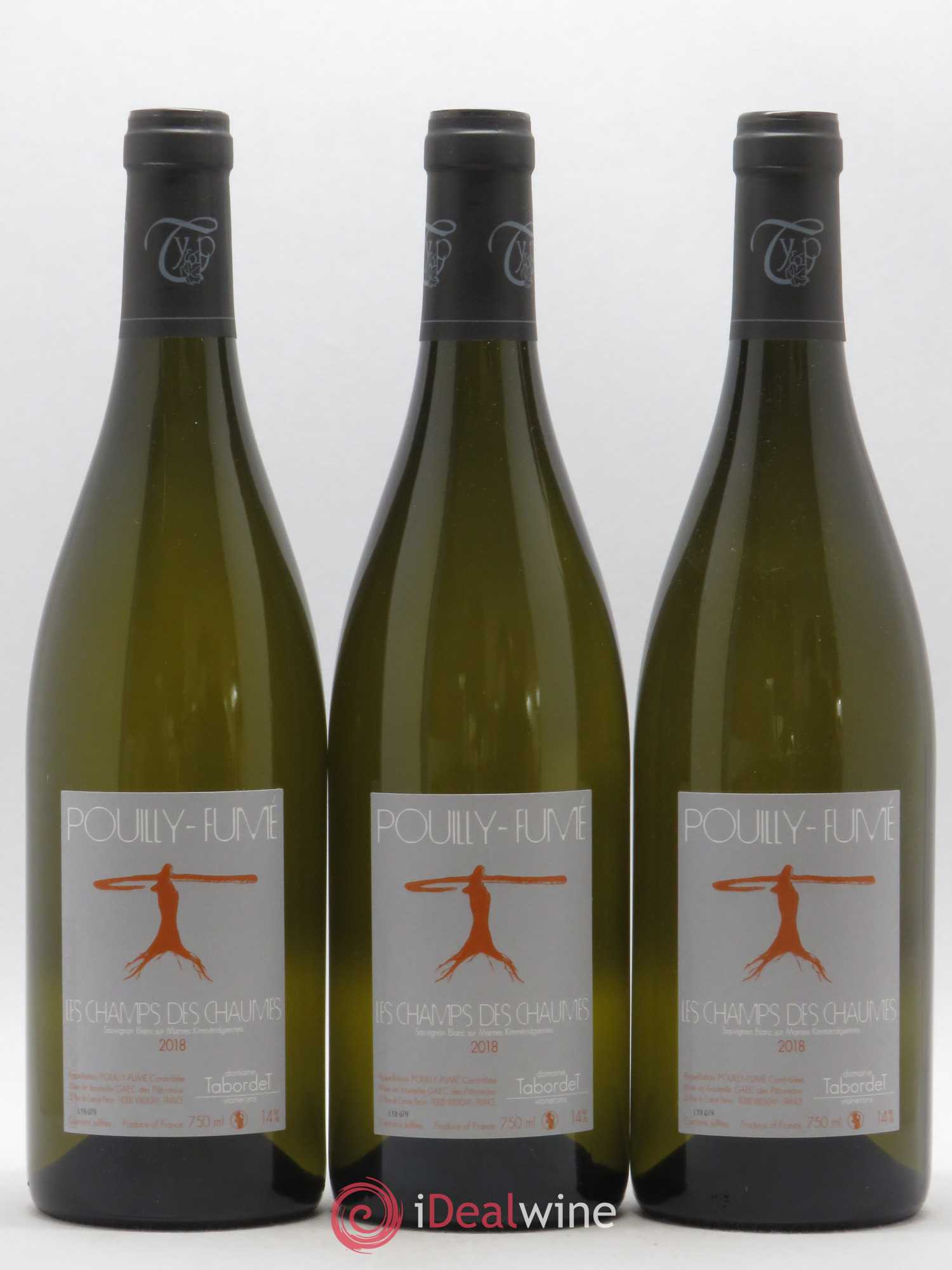 Pouilly-Fumé Les Champs Des Chaumes Marius Et Gaël Tabordet (sans prix de réserve) 2018 - Posten von 3 Flaschen - 0