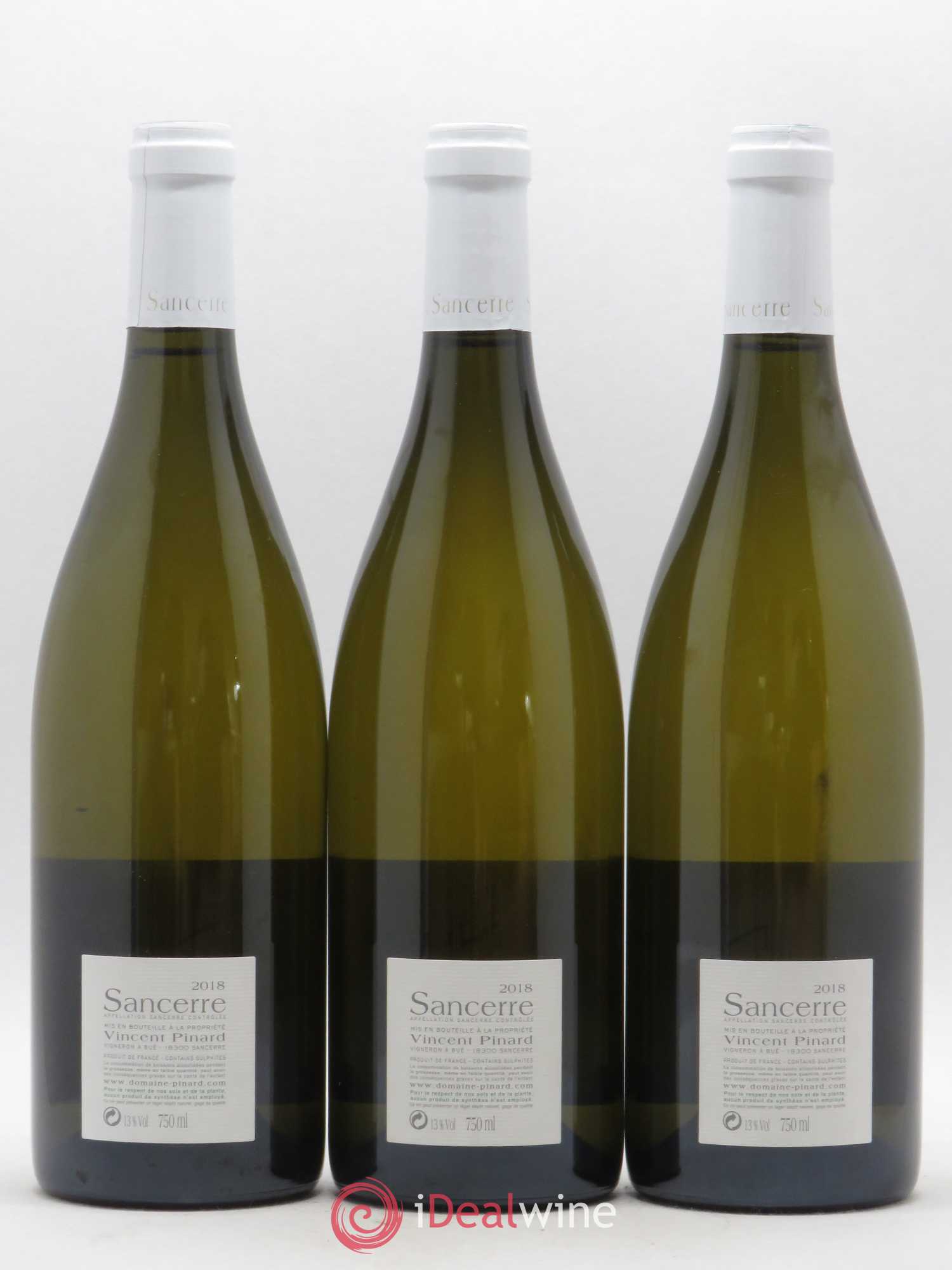 Sancerre Nuance Vincent Pinard (sans prix de réserve) 2018 - Lot de 3 bouteilles - 1