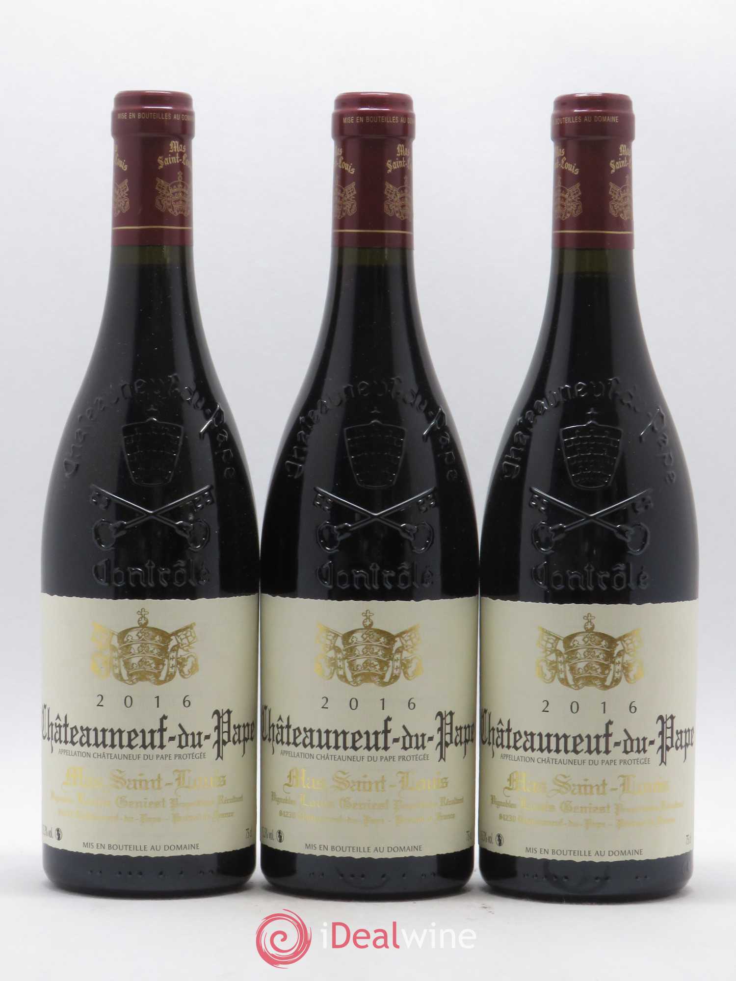 Châteauneuf-du-Pape Tradition Mas Saint-Louis (sans prix de réserve) 2016 - Lot de 3 bouteilles - 0