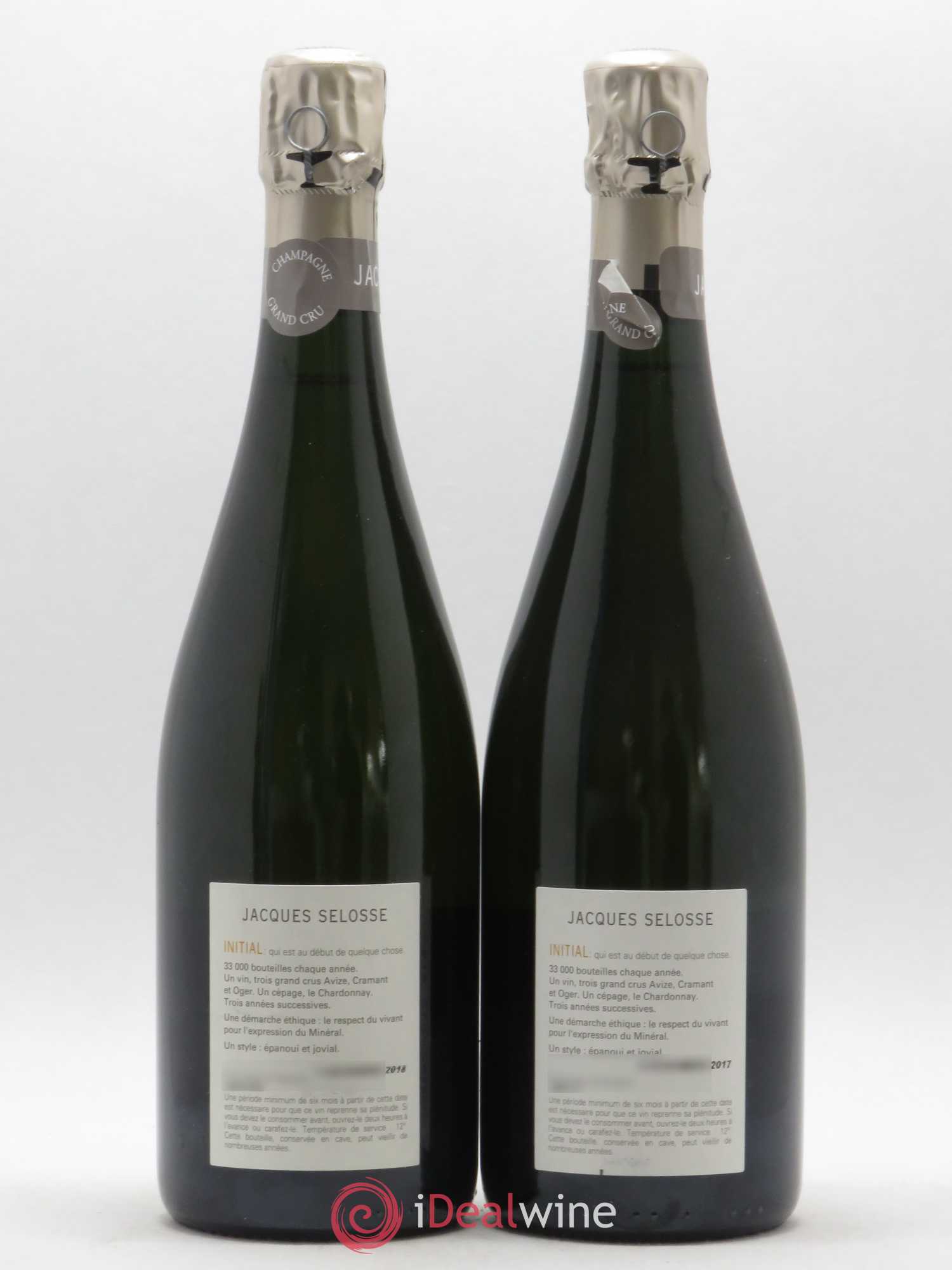 Initial Brut Jacques Selosse (sans prix de réserve) - Lot de 2 bouteilles - 1