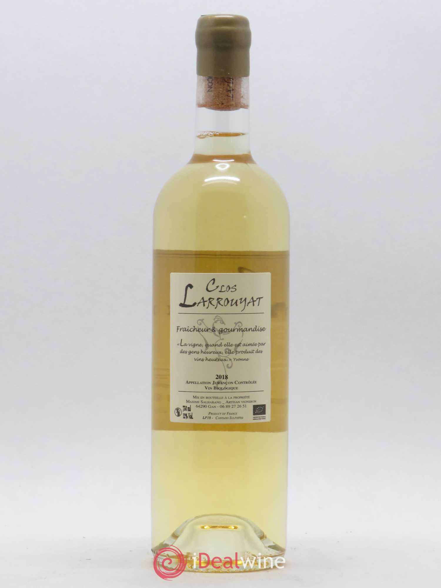 Jurançon Moelleux Clos Larrouyat Phoenix (sans prix de réserve) 2018 - Posten von 1 Flasche - 1
