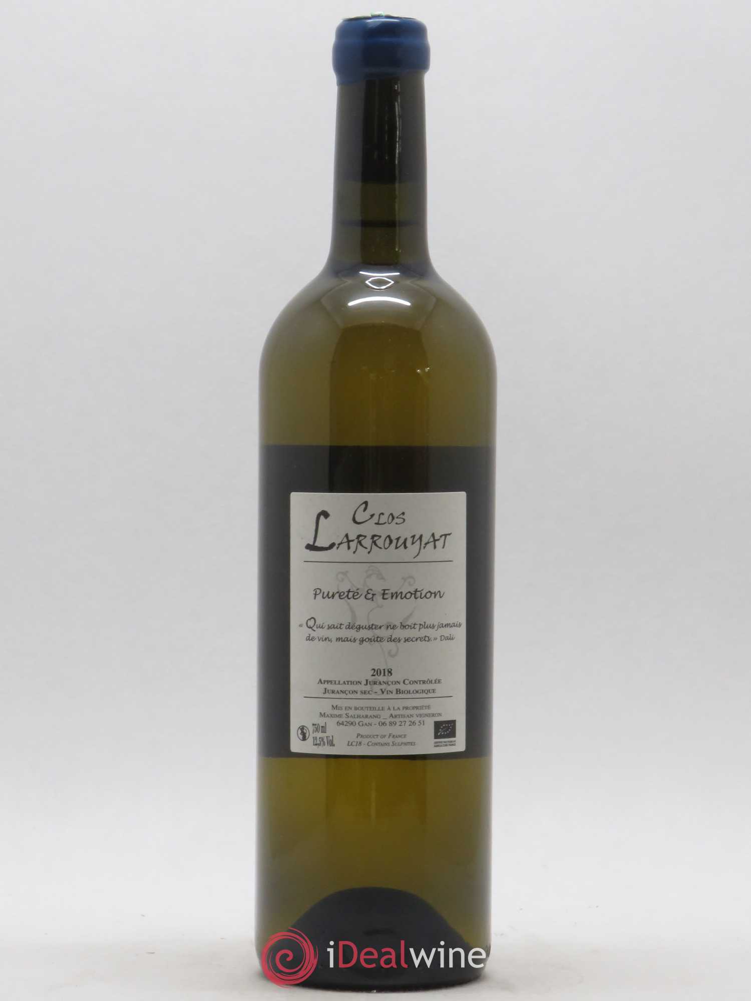 Jurançon Sec Clos Larrouyat Comète (sans prix de réserve) 2018 - Posten von 1 Flasche - 1