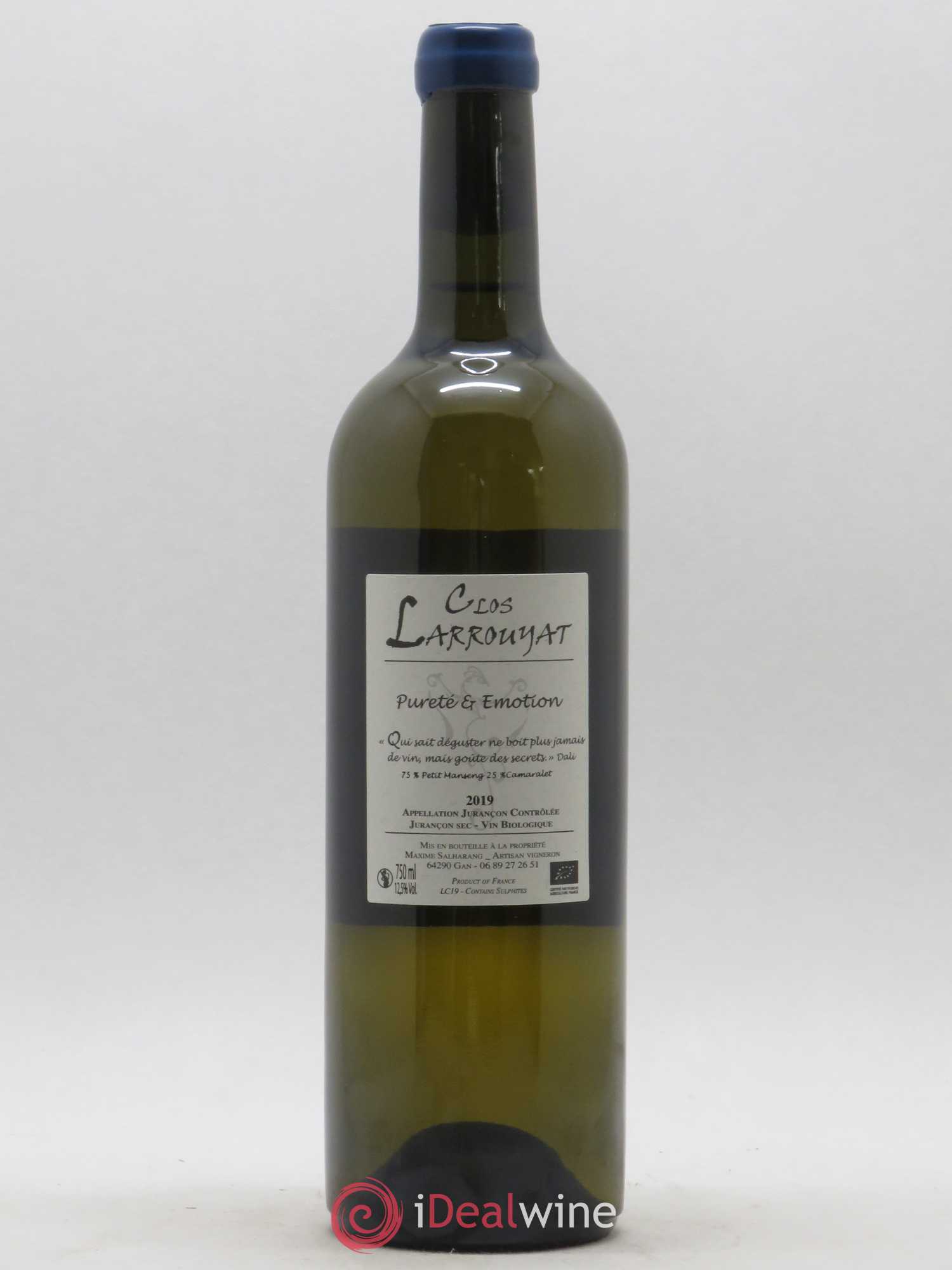 Jurançon Sec Clos Larrouyat Comète (sans prix de réserve) 2019 - Posten von 1 Flasche - 1