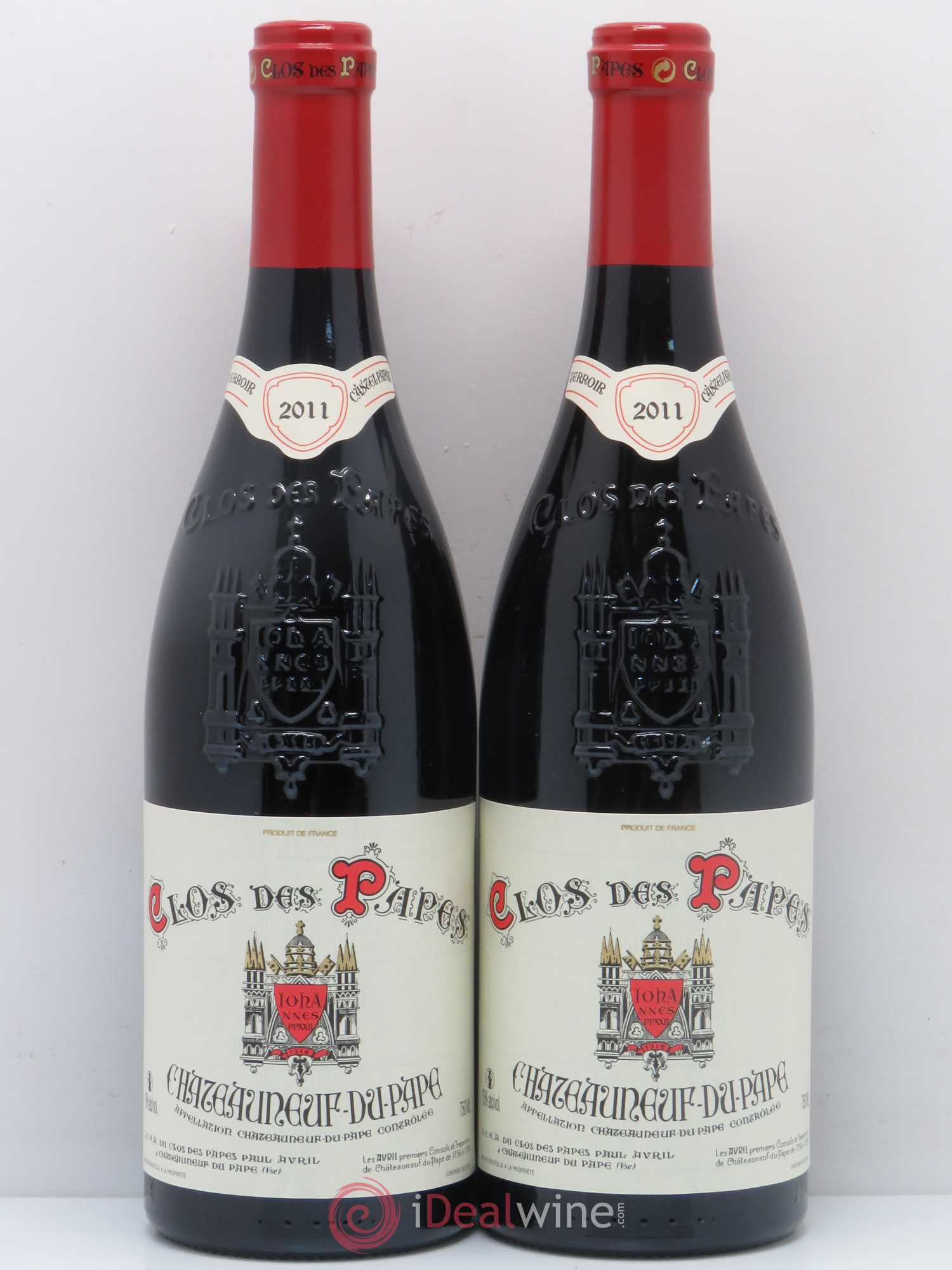 Châteauneuf-du-Pape Clos des Papes - Paul Avril 2011 - Lot de 2 bouteilles - 0