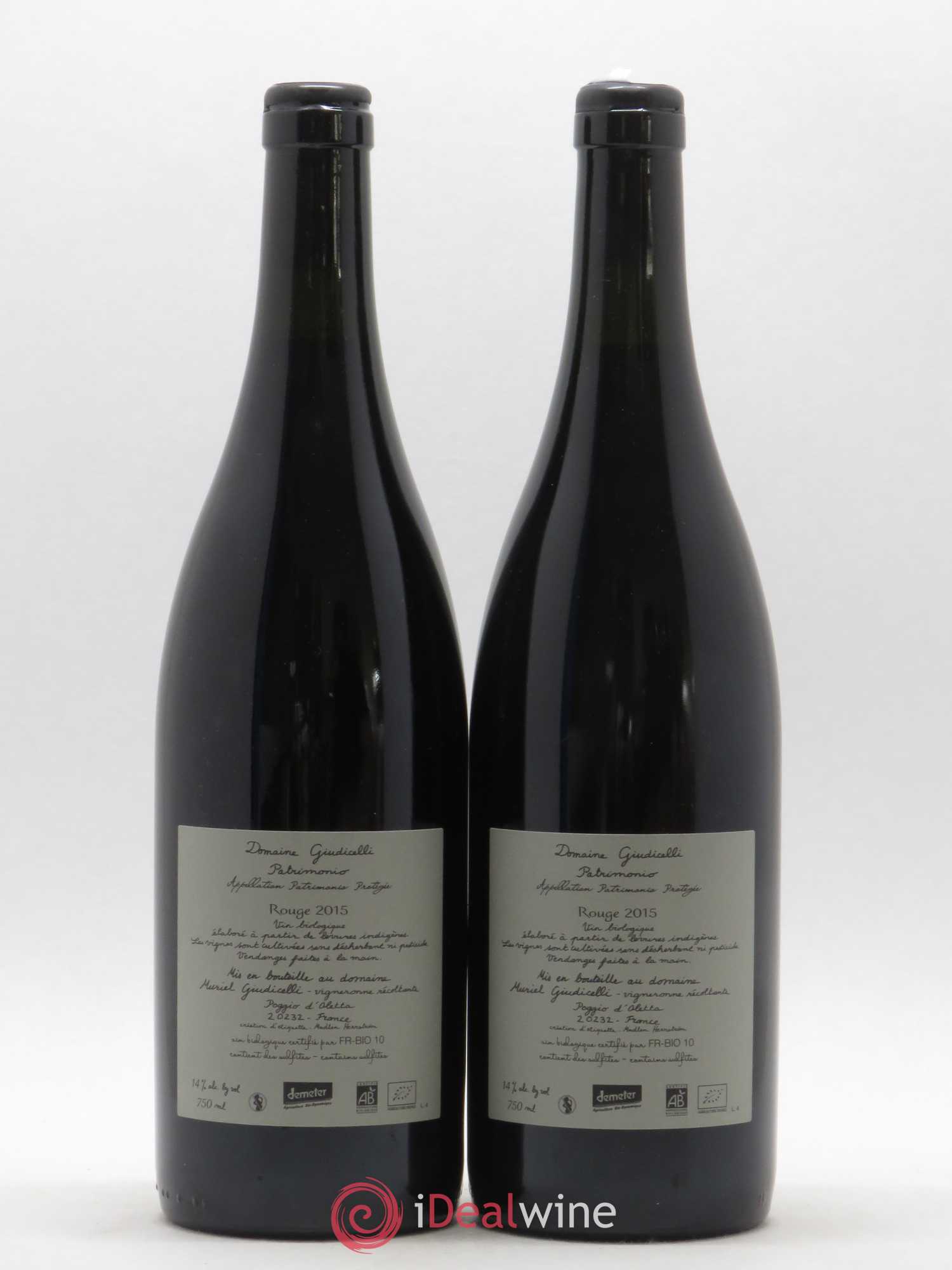 Patrimonio Domaine Giudicelli (sans prix de réserve) 2015 - Lot de 2 bouteilles - 1