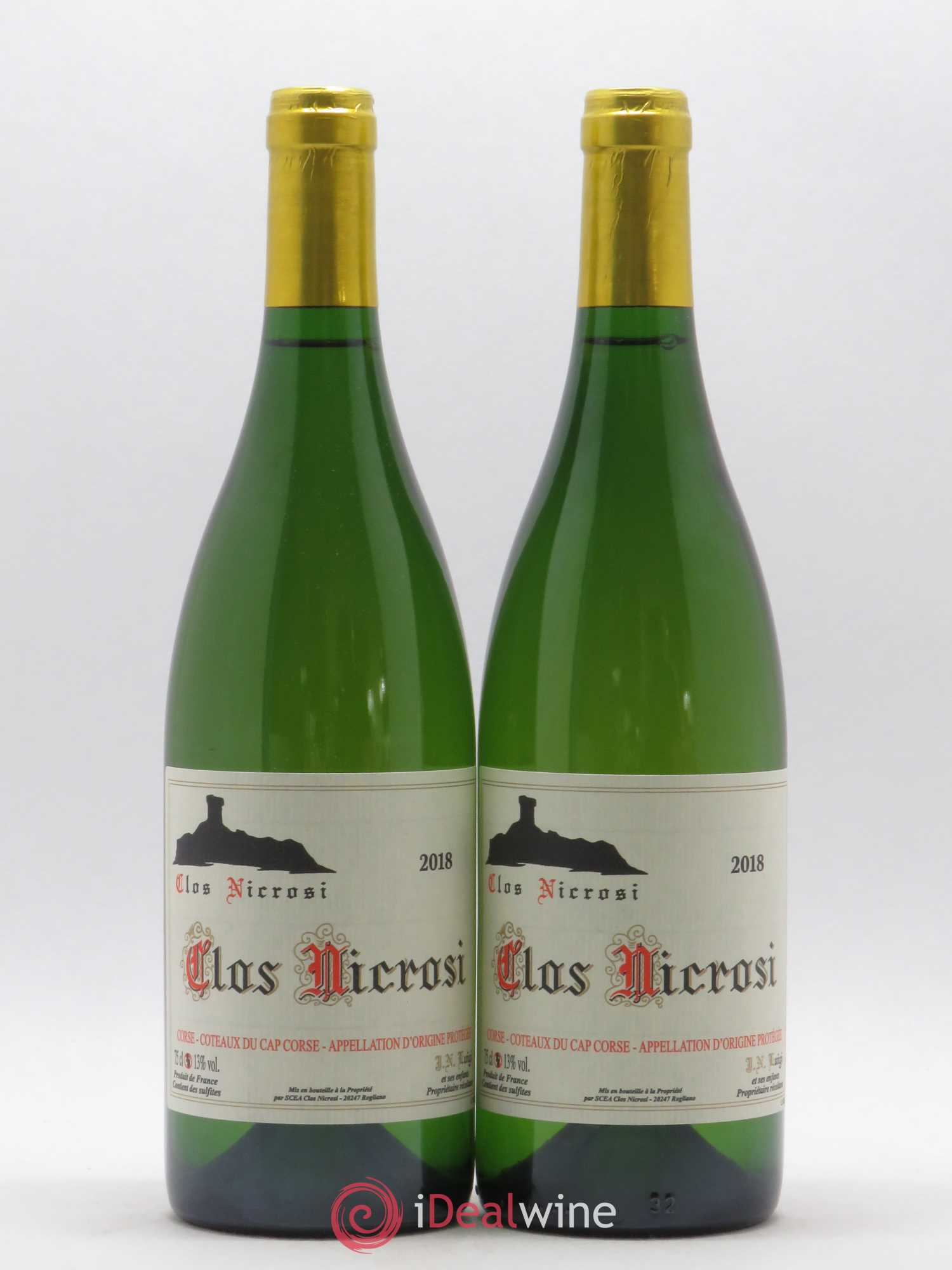 Vin de Corse Coteaux du Cap Corse Clos Nicrosi (sans prix de réserve) 2018 - Posten von 2 Flaschen - 0