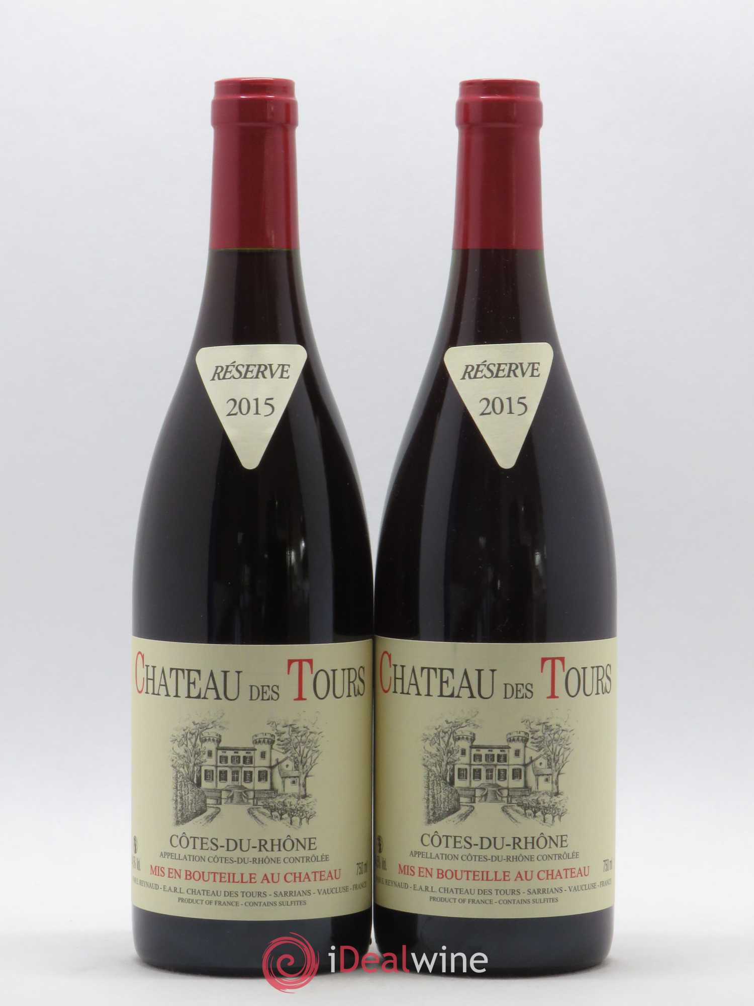 Côtes-du-Rhône Château des Tours Emmanuel Reynaud (sans prix de réserve) 2015 - Lot de 2 bouteilles - 0