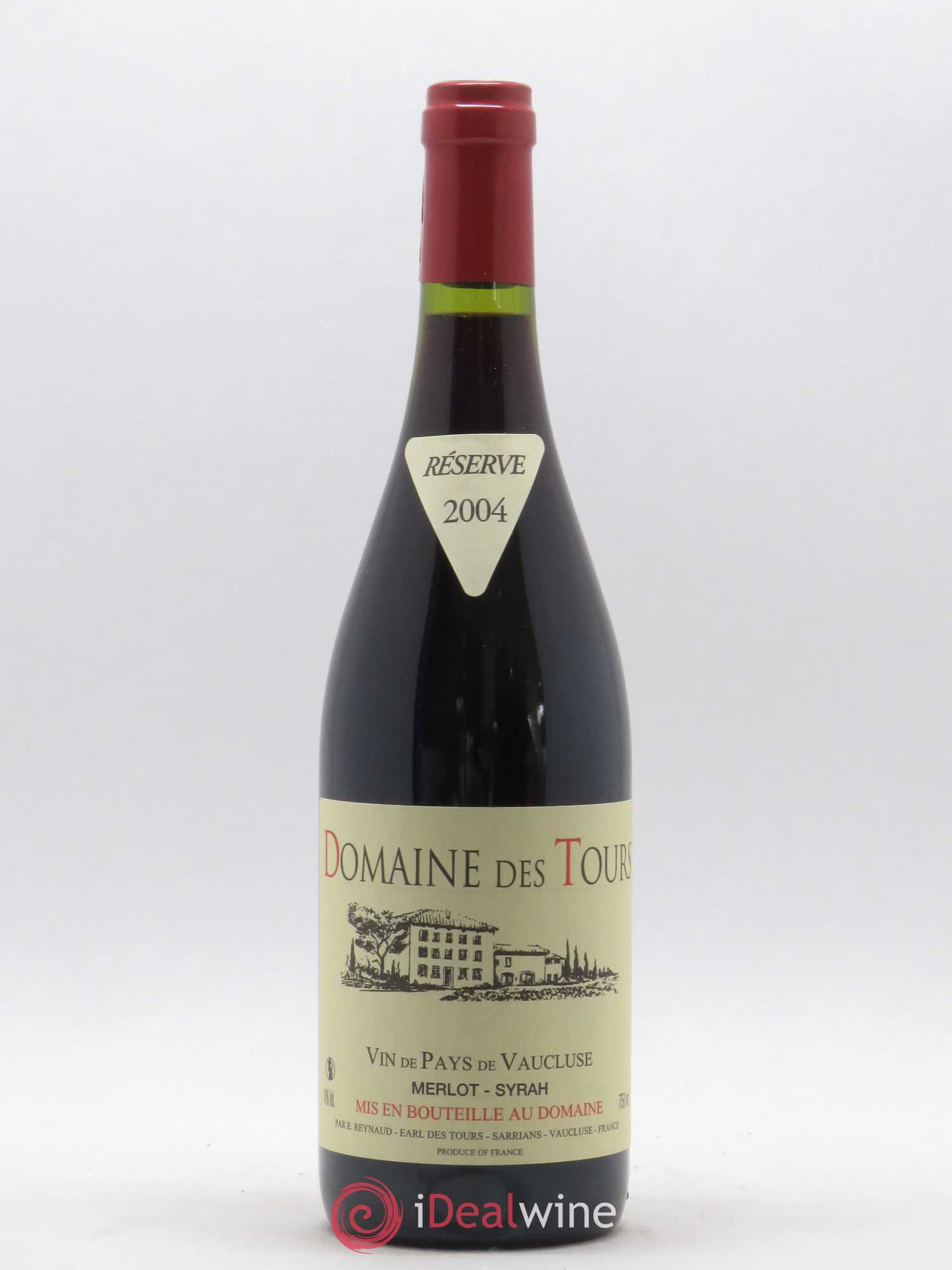 Vaucluse Domaine des Tours Merlot-Syrah Emmanuel Reynaud (sans prix de réserve) 2004 - Lot de 1 bouteille - 0