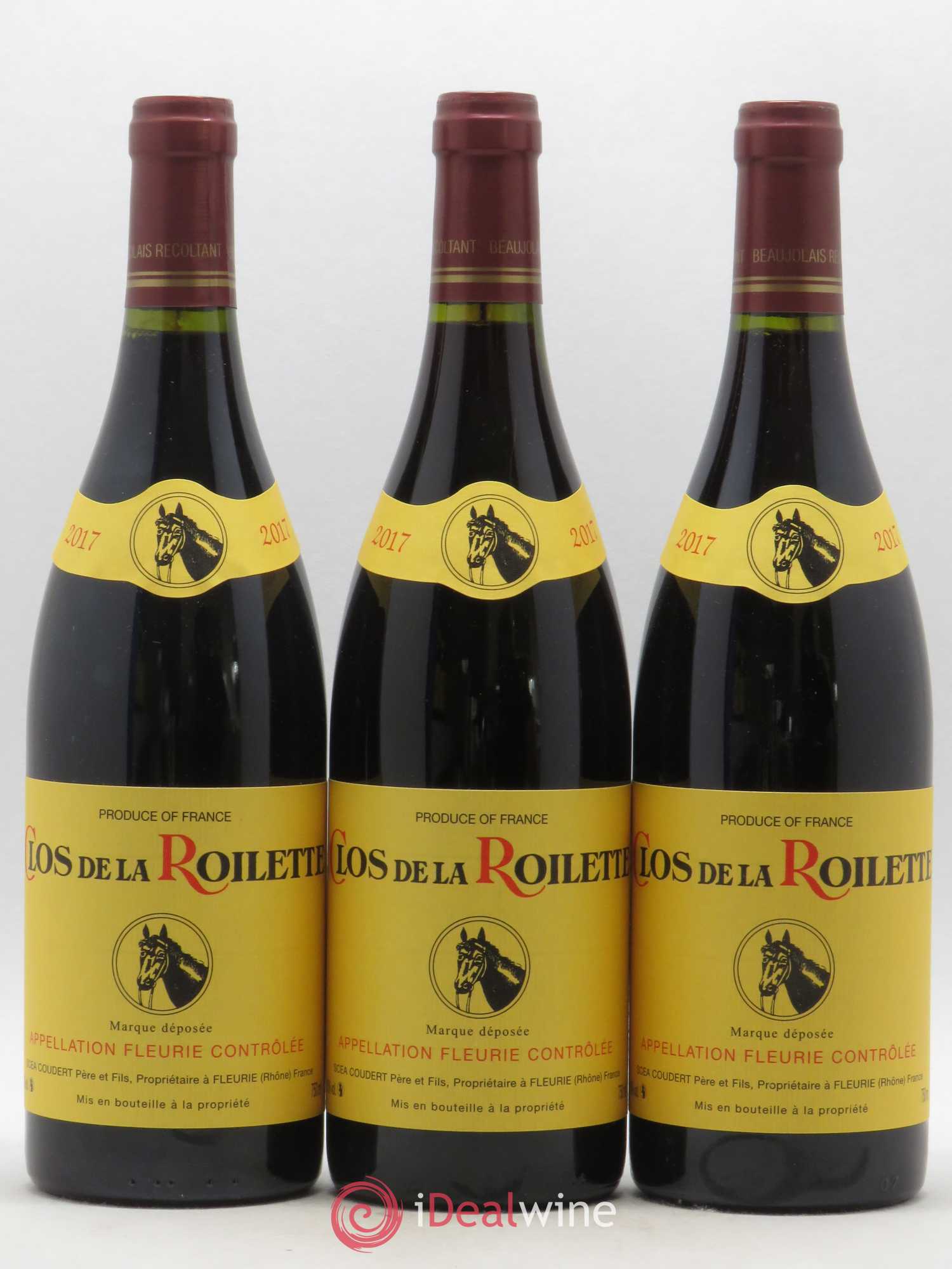 Fleurie Clos de la Roilette (sans prix de réserve) 2017 - Lot de 3 bouteilles - 0