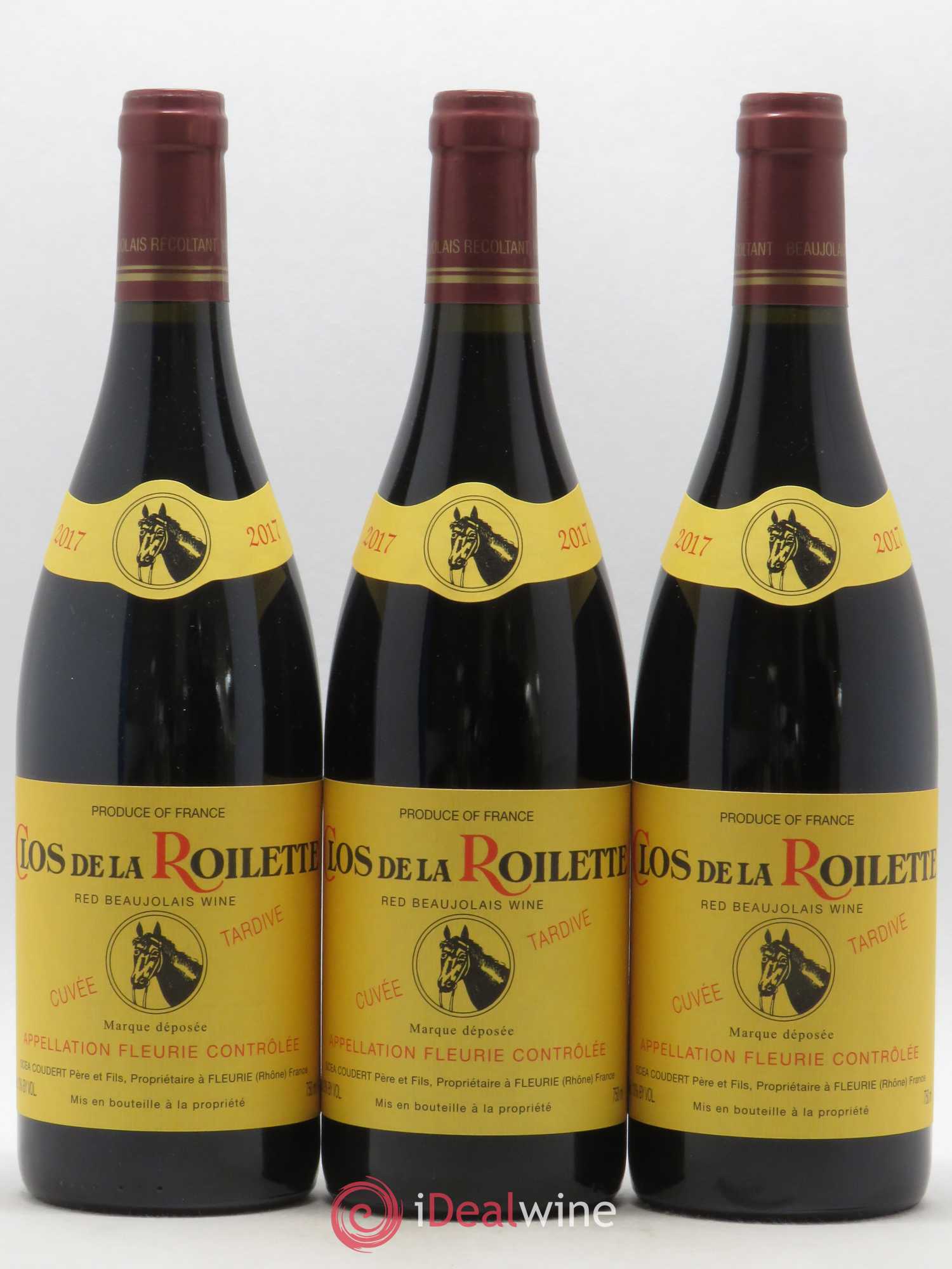 Fleurie Cuvée Tardive Clos de la Roilette (sans prix de réserve) 2017 - Lot de 3 bouteilles - 0