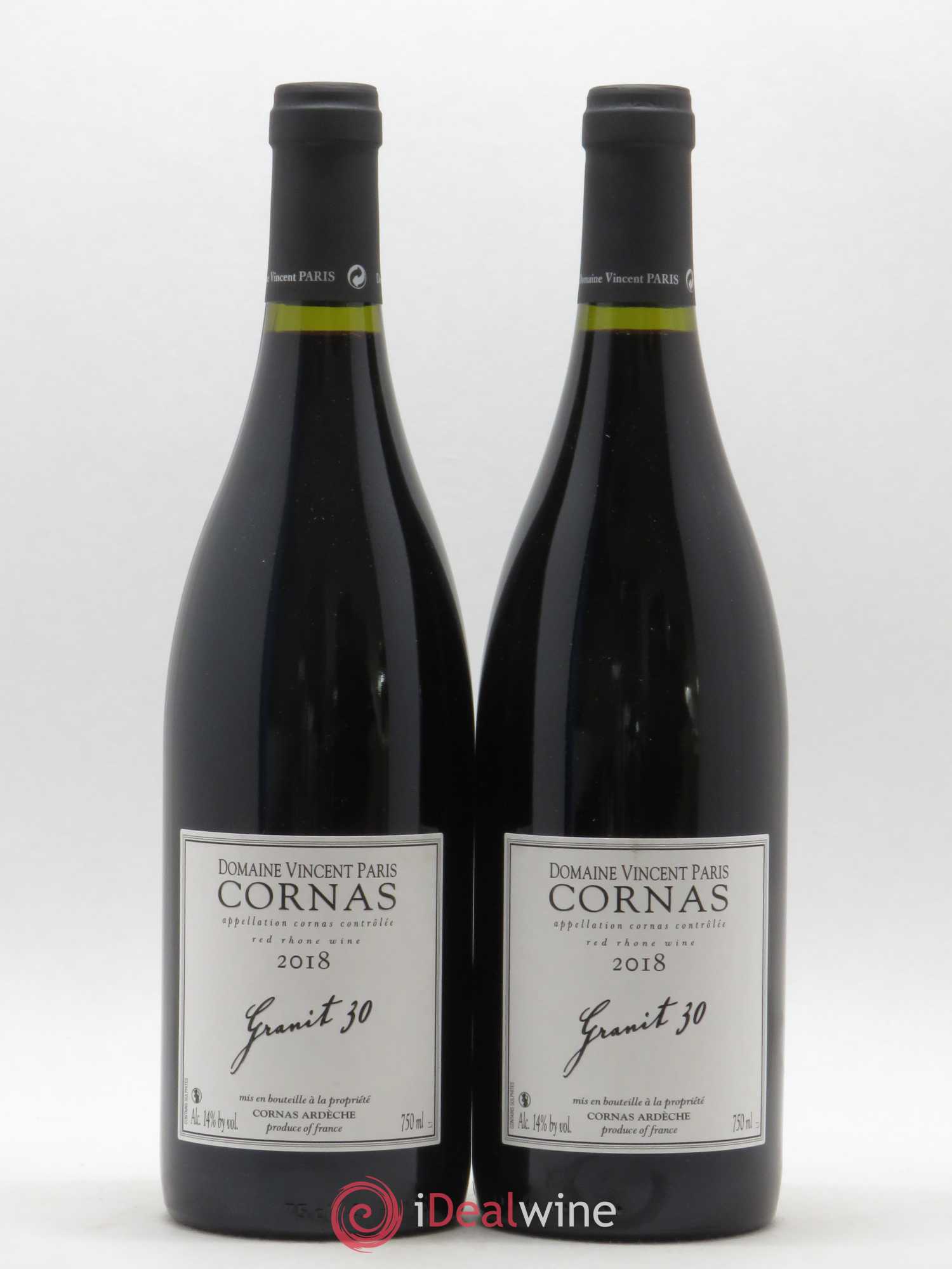 Cornas Granit 30 Vincent Paris (sans prix de réserve) 2018 - Lot de 2 bouteilles - 0