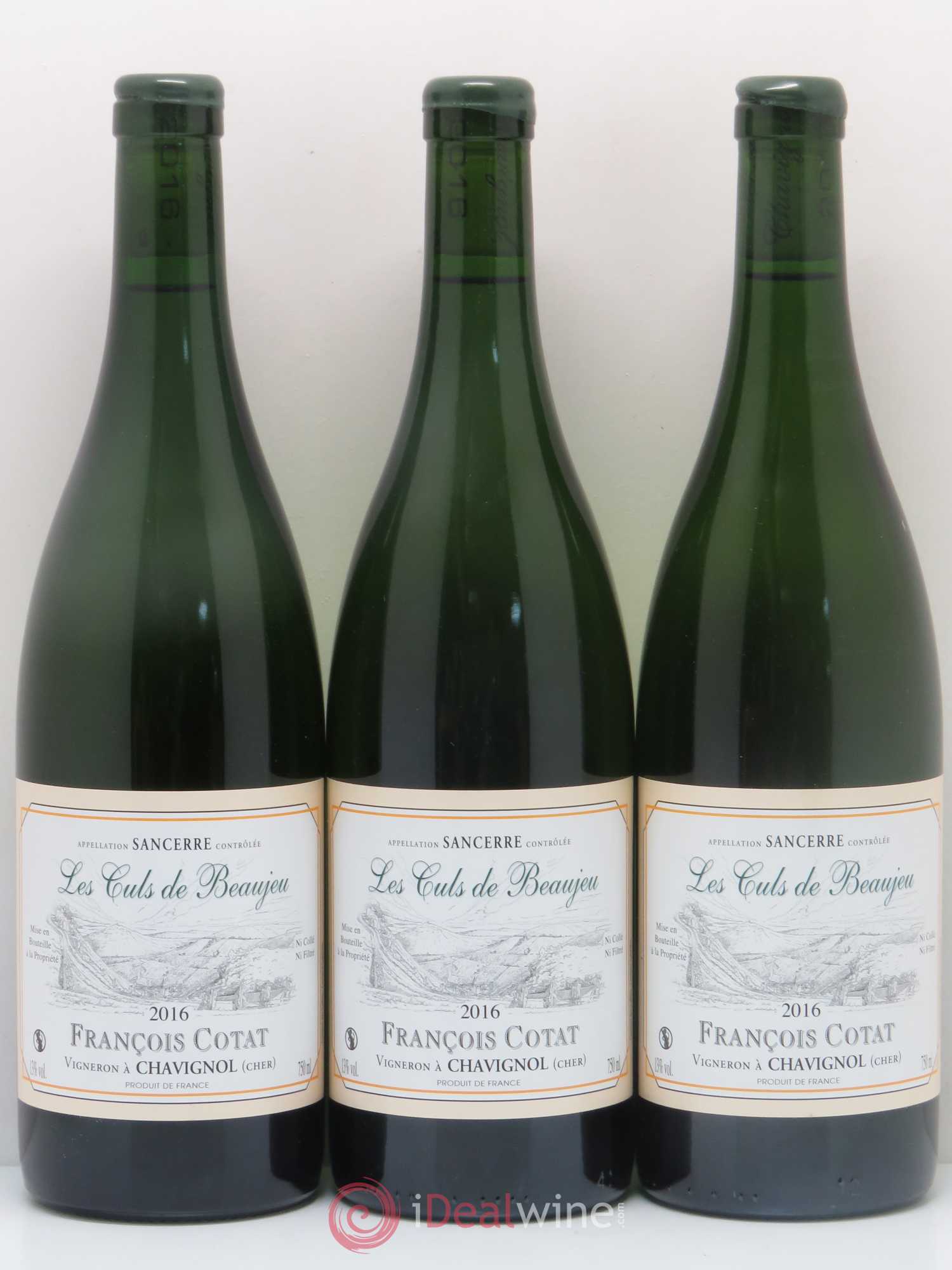 Sancerre Les Culs de Beaujeu François Cotat 2016 - Lot de 3 bouteilles - 0