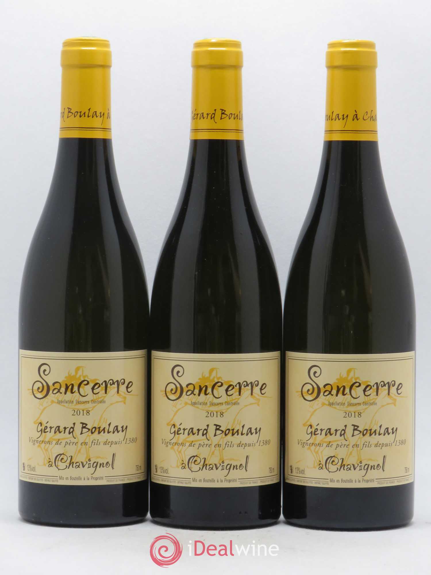 Sancerre Gérard Boulay (sans prix de réserve) 2018 - Lot de 3 bouteilles - 0