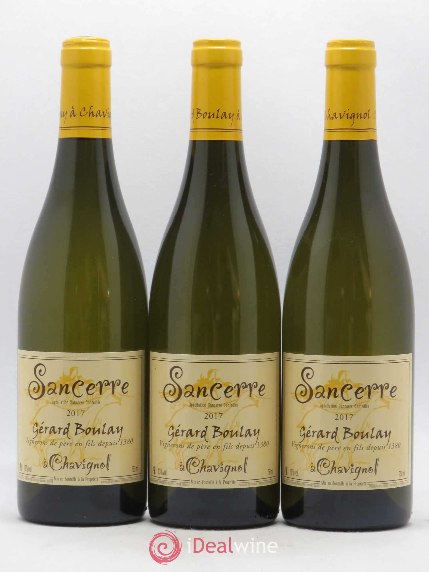 Sancerre Gérard Boulay (sans prix de réserve) 2017 - Lot de 3 bouteilles - 0