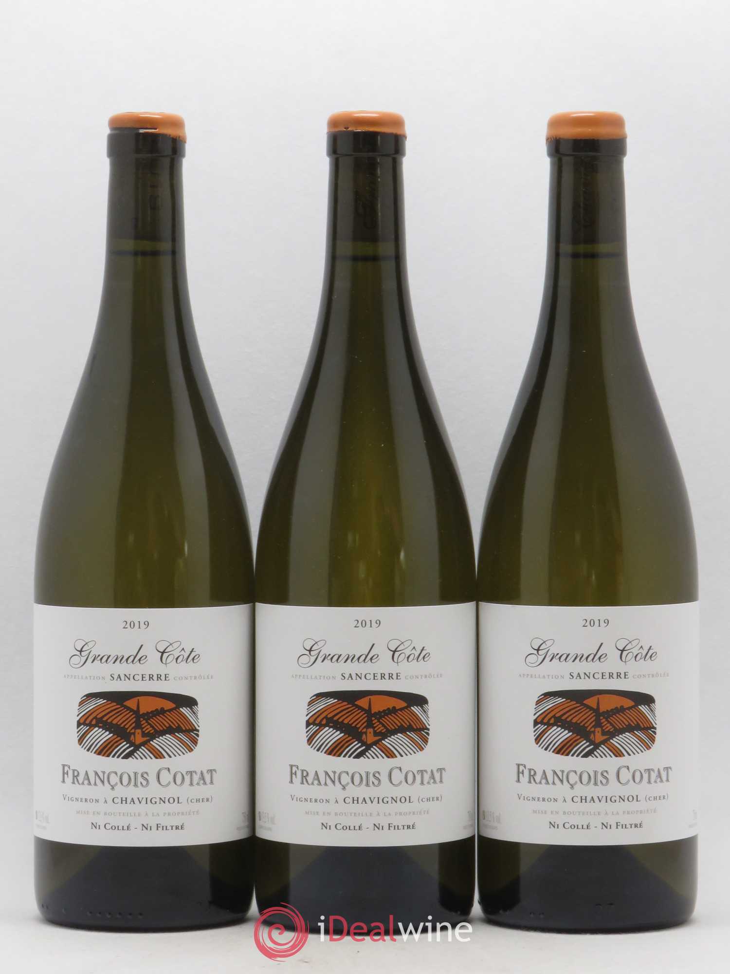 Sancerre La Grande Côte François Cotat (sans prix de réserve) 2019 - Lot de 3 bouteilles - 0