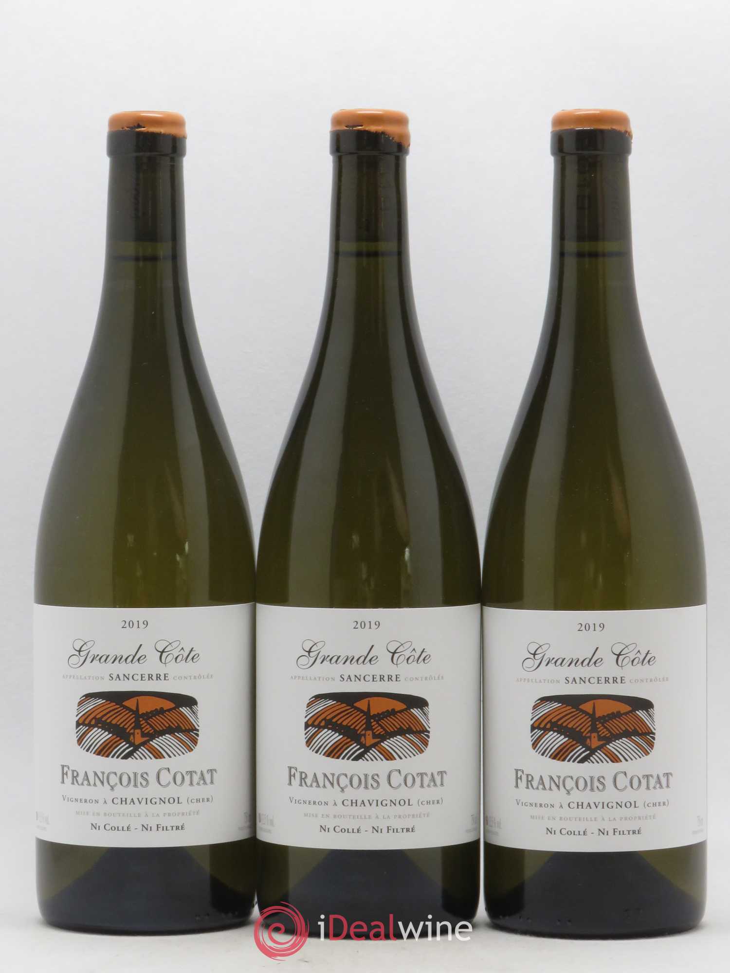Sancerre La Grande Côte François Cotat (sans prix de réserve) 2019 - Lot de 3 bouteilles - 0