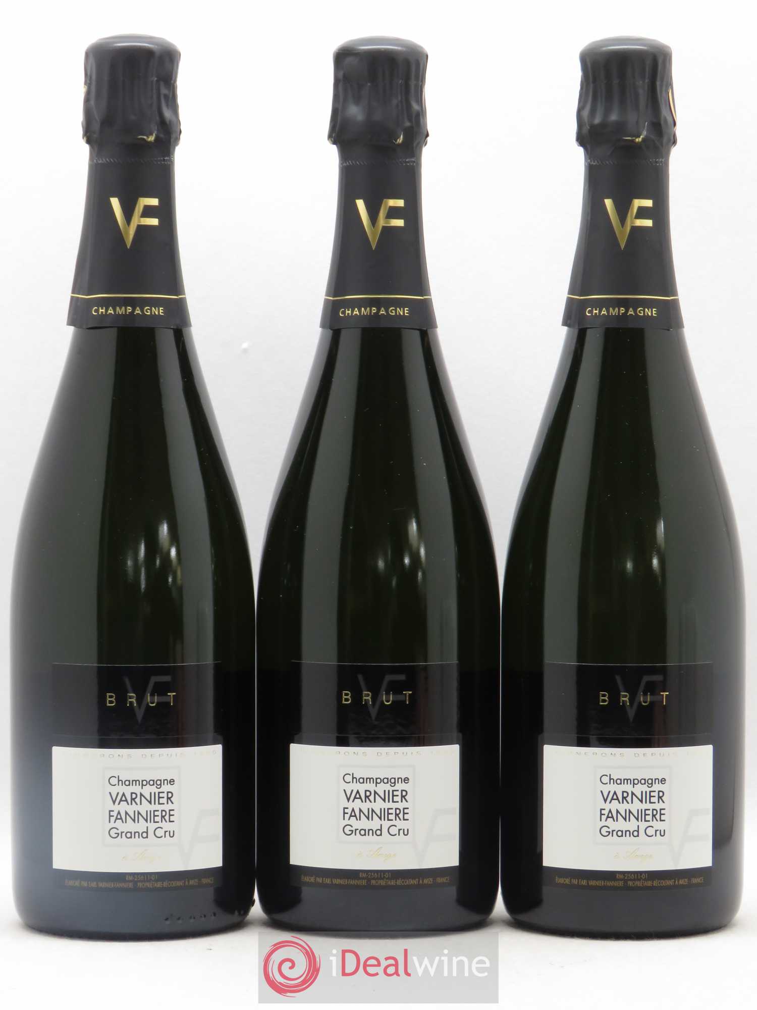 Champagne Varnier-Fanniere Brut Grand Cru (sans prix de reserve) - Posten von 3 Flaschen - 0