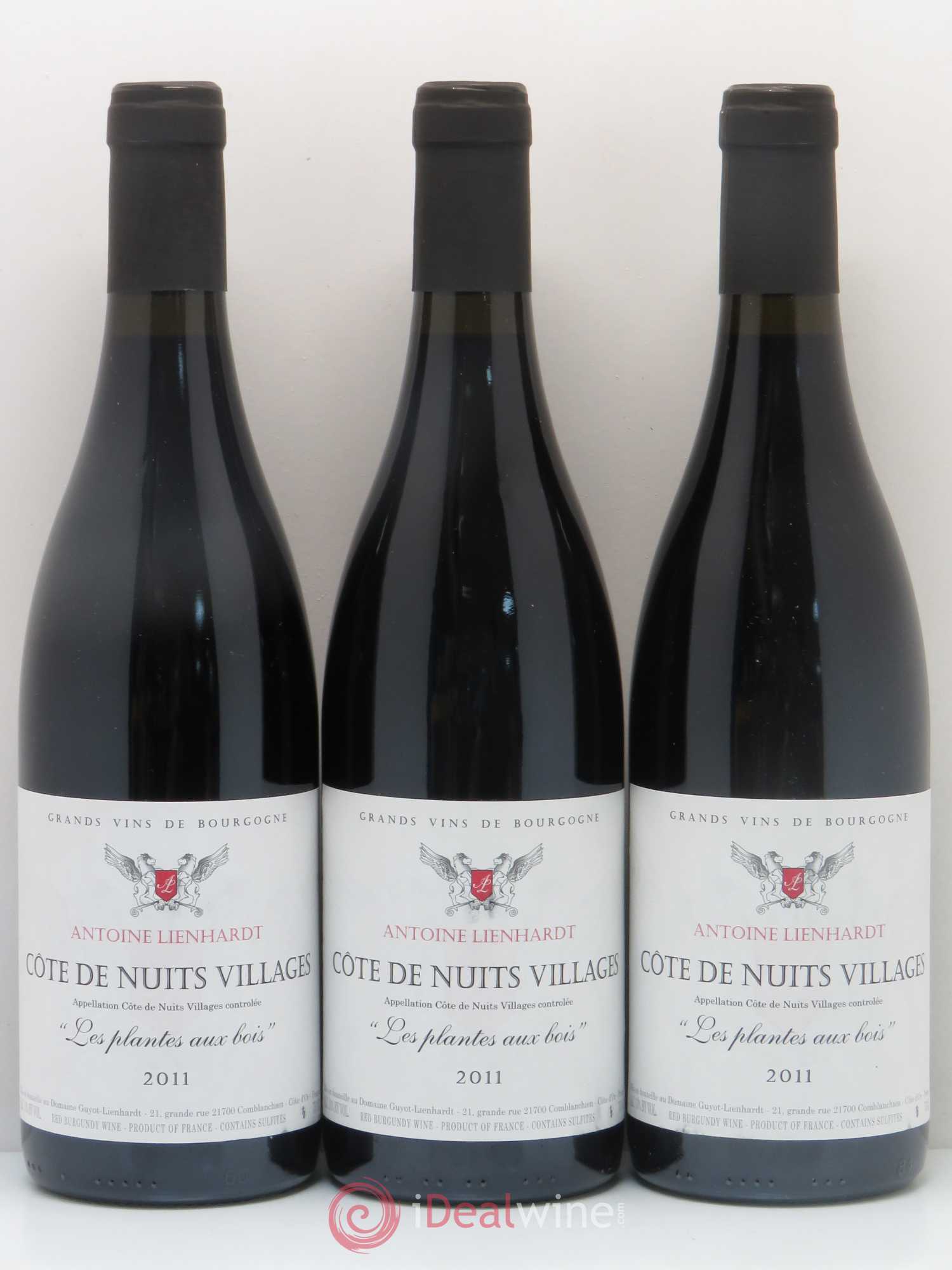 Côte de Nuits-Villages Les Plantes aux Bois Antoine Lienhardt (sans prix de réserve) 2011 - Posten von 6 Flaschen - 2