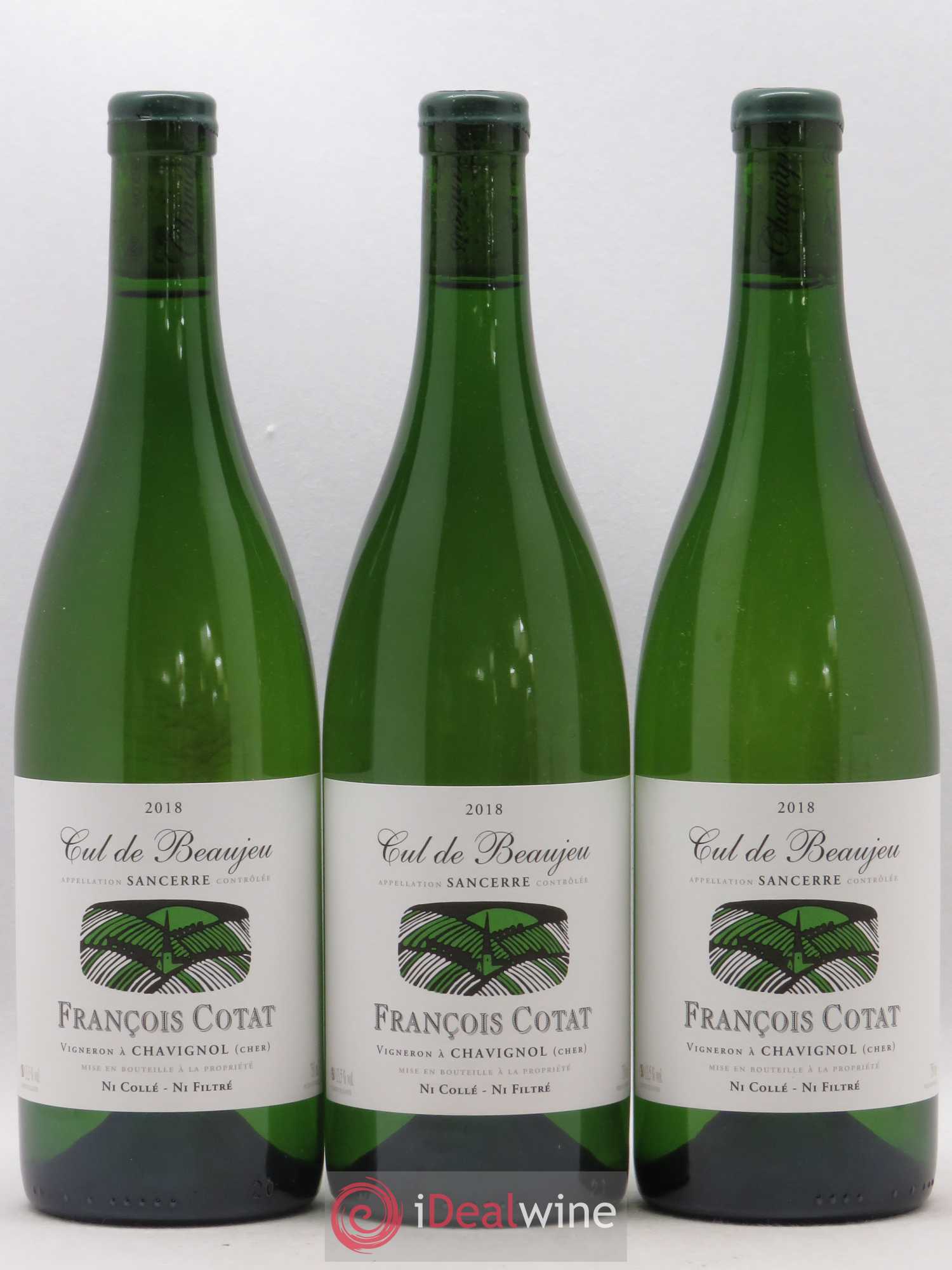 Sancerre Les Culs de Beaujeu François Cotat 2018 - Posten von 3 Flaschen - 0
