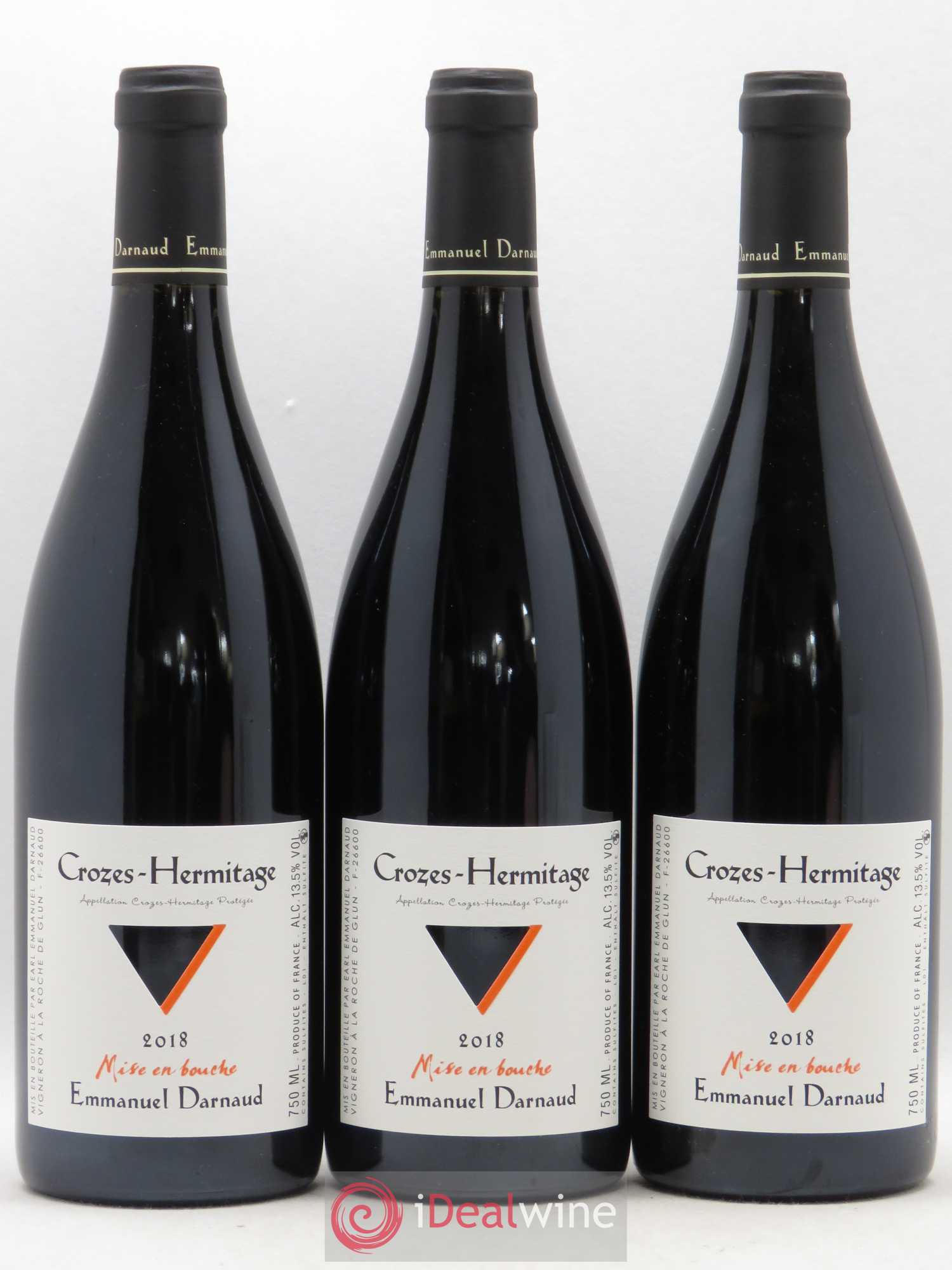 Crozes-Hermitage Mise en bouche Emmanuel Darnaud (sans prix de reserve) 2018 - Posten von 3 Flaschen - 0