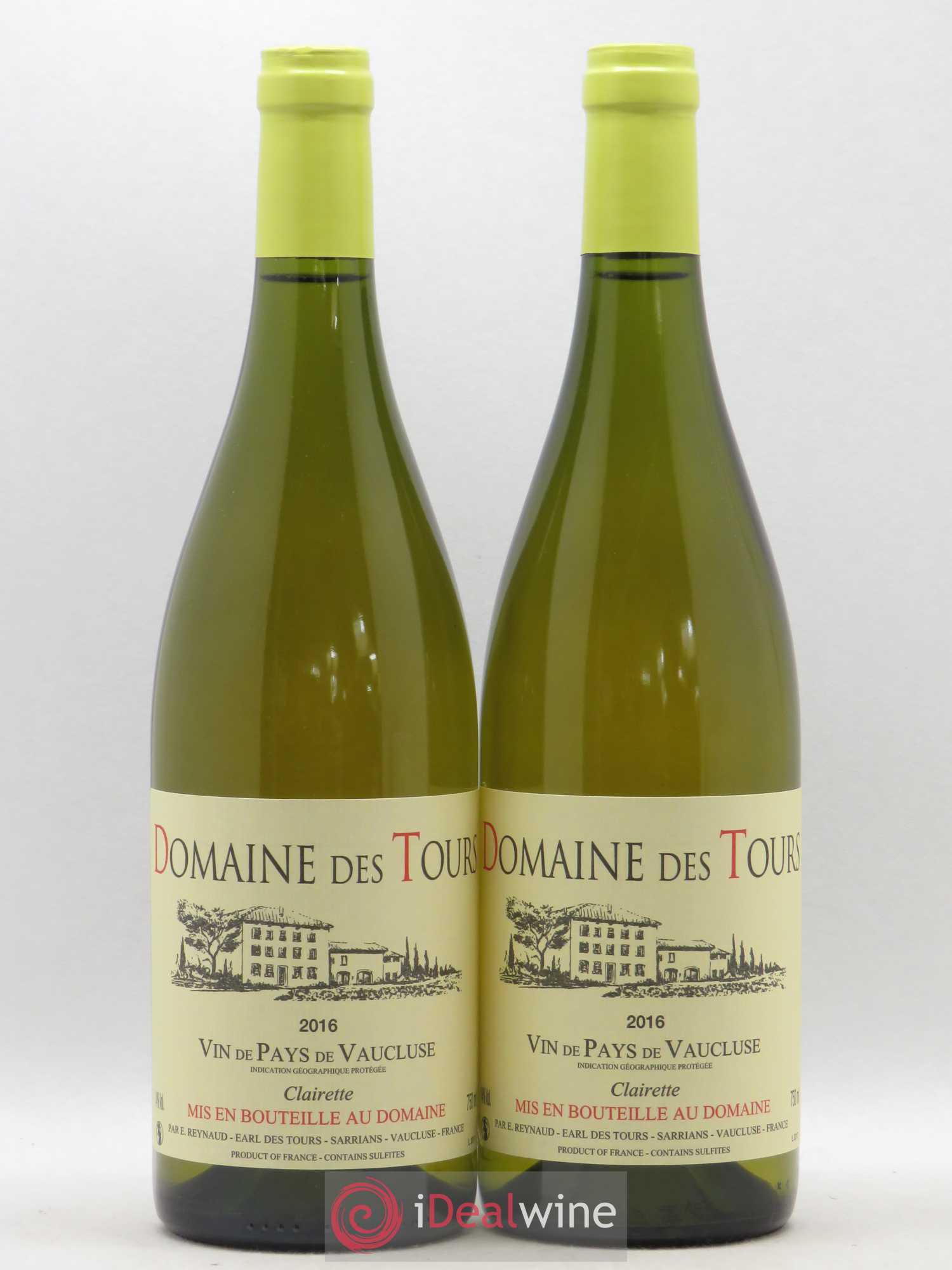Vaucluse (Vin de Pays de Vaucluse) Domaine des Tours Emmanuel Reynaud Clairette (sans prix de reserve) 2016 - Lotto di 2 bottiglie - 0