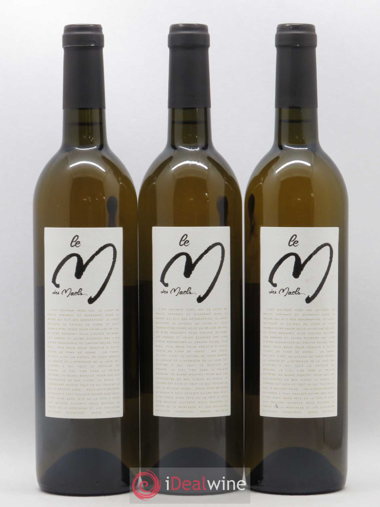 Pays d'Oc Roussanne Le M des Maels - Domaine des Maels (sans prix de reserve) 2015 - Posten von 3 Flaschen - 0