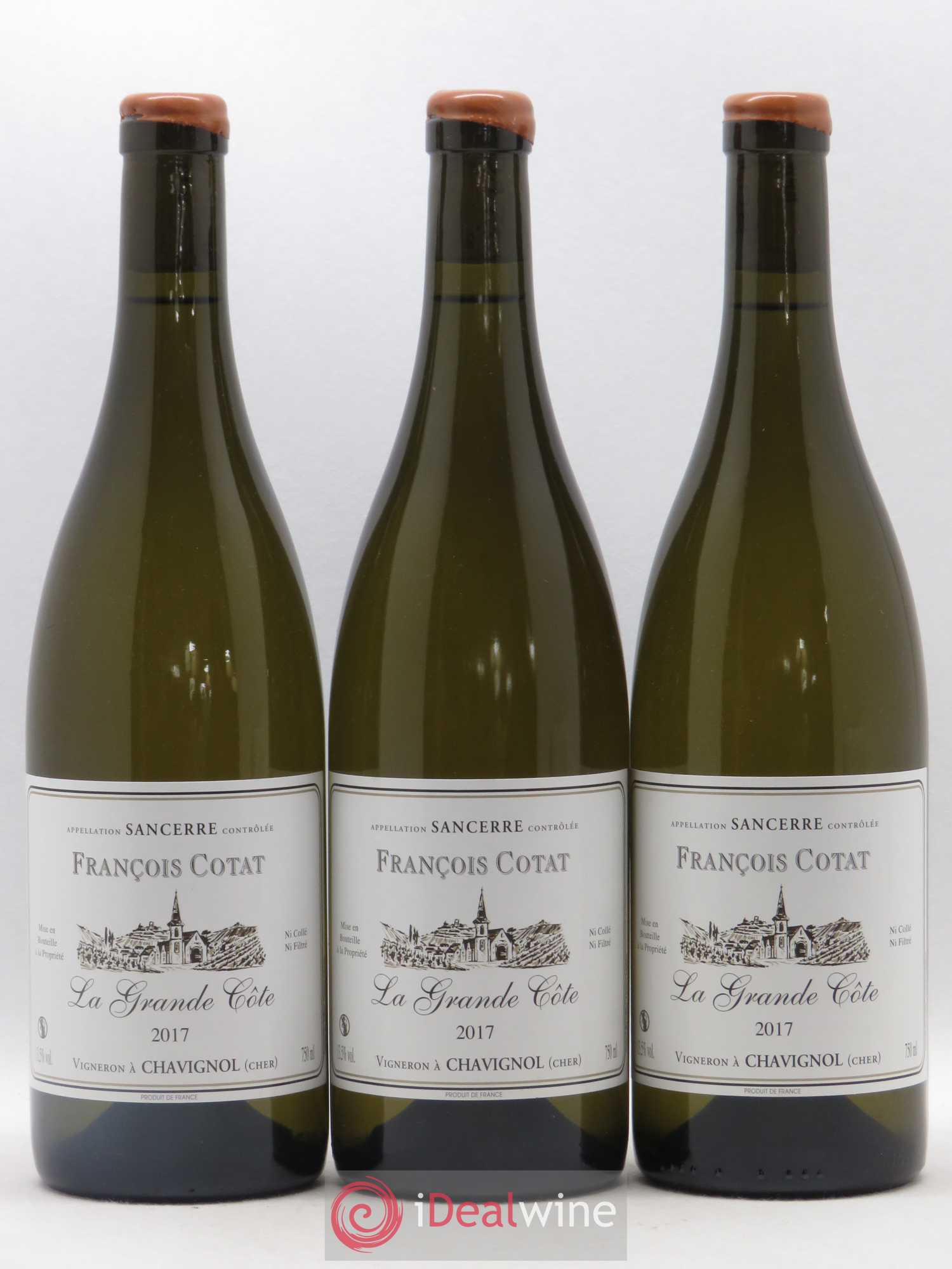 Sancerre La Grande Côte François Cotat 2017 - Posten von 3 Flaschen - 0
