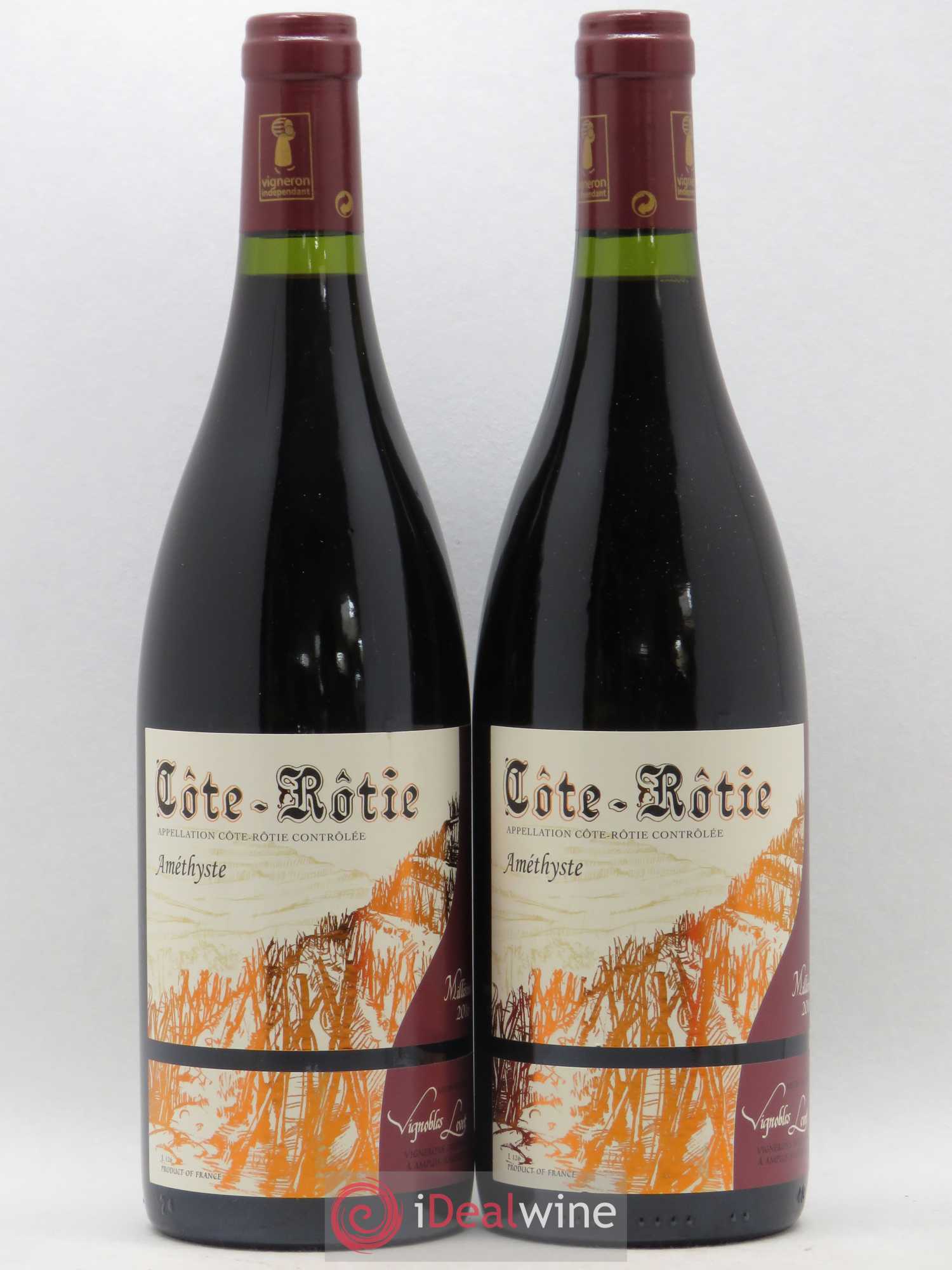 Côte-Rôtie Améthyste Vignobles Levet (sans prix de reserve) 2016 - Lot de 2 bouteilles - 0
