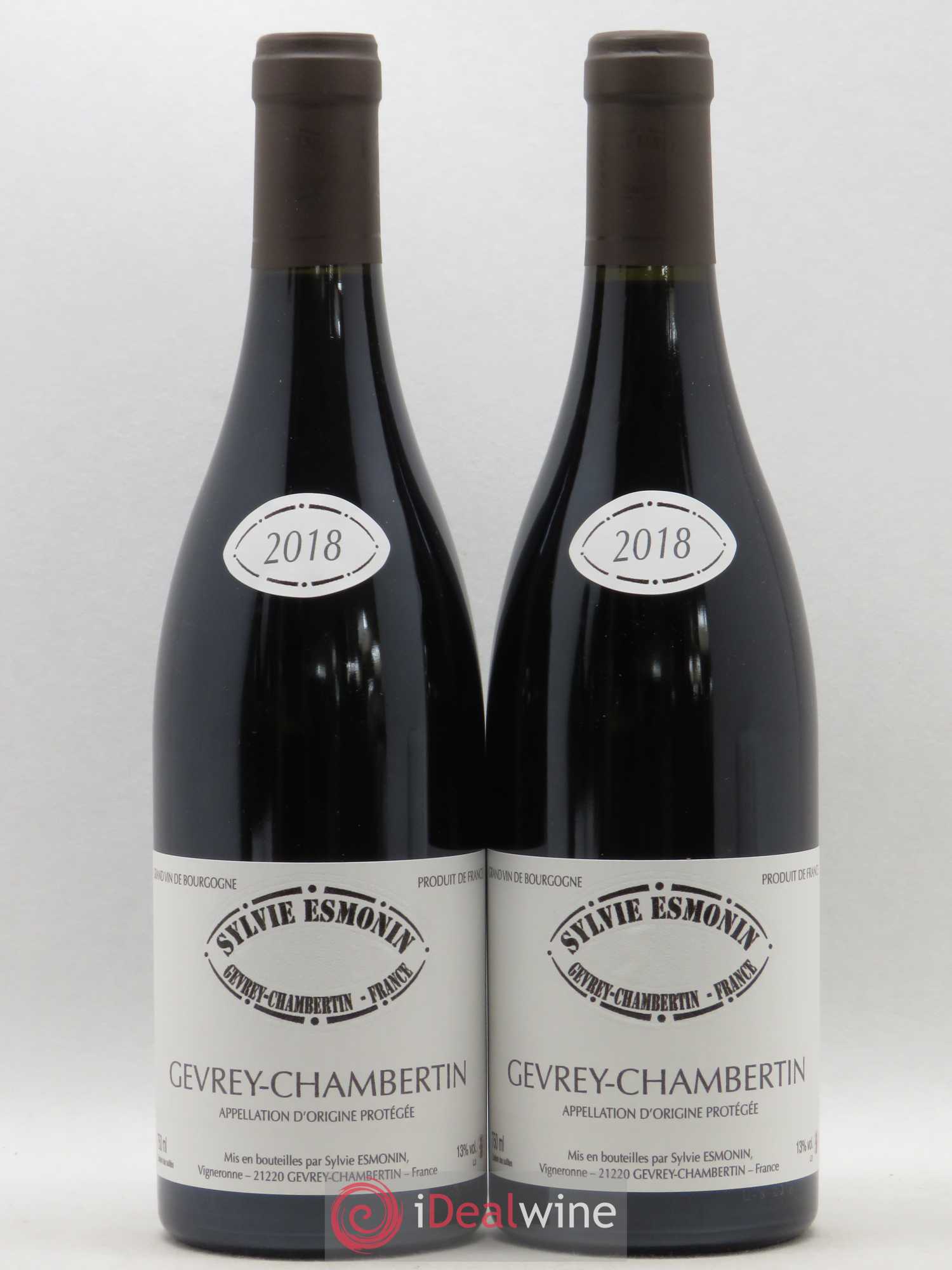 Gevrey-Chambertin Sylvie Esmonin (sans prix de reserve) 2018 - Lot de 2 bouteilles - 0