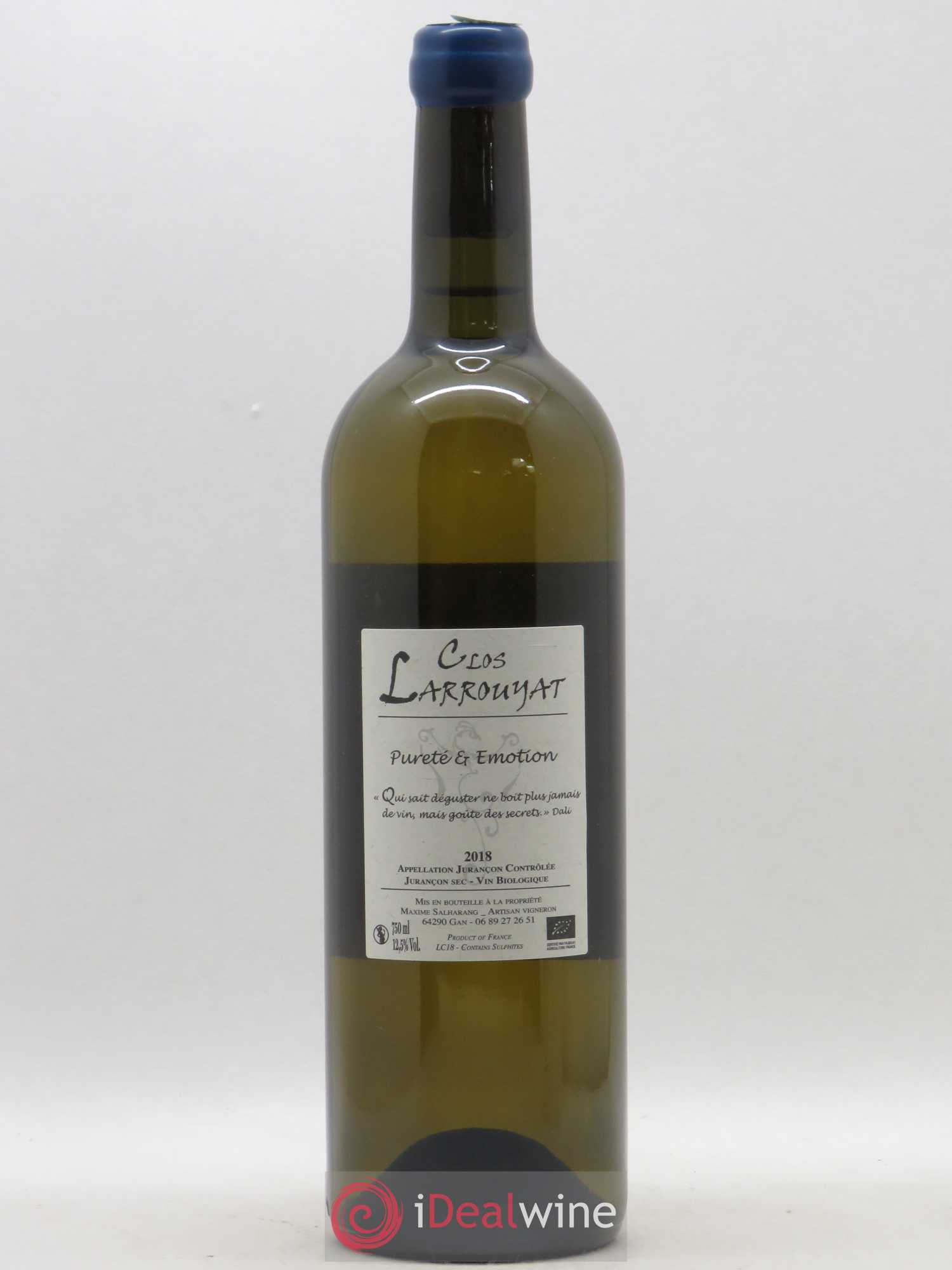 Jurançon Comete Clos Larrouyat Sec (sans prix de reserve) 2018 - Posten von 1 Flasche - 1