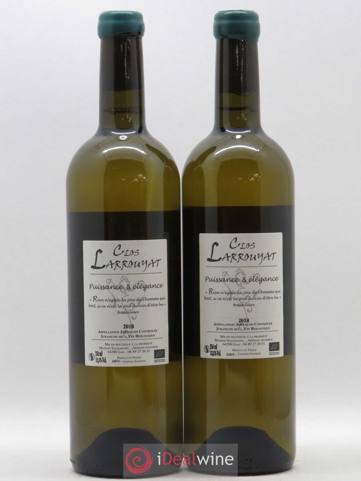 Jurançon Meteore Clos Larrouyat Sec (sans prix de reserve) 2018 - Posten von 2 Flaschen - 1