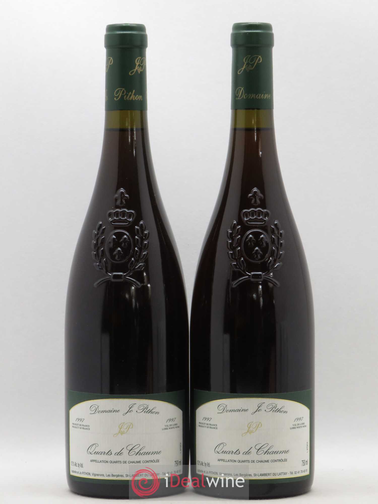 Quarts de Chaume Domaine Jo Pithon (sans prix de reserve) 1997 - Posten von 2 Flaschen - 0