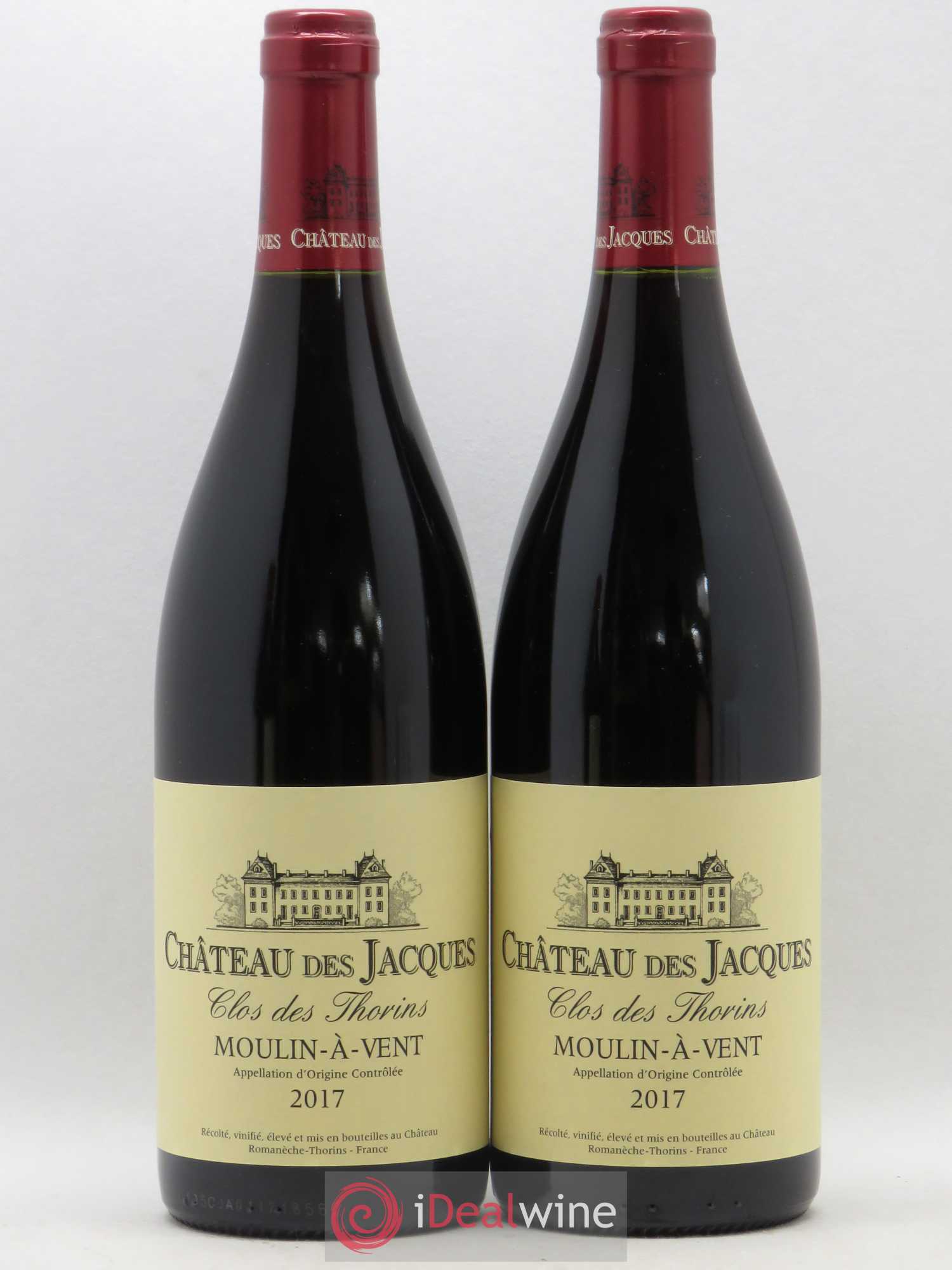 Moulin-à-Vent Clos des Thorins Château des Jacques (sans prix de reserve) 2017 - Lot de 2 bouteilles - 0