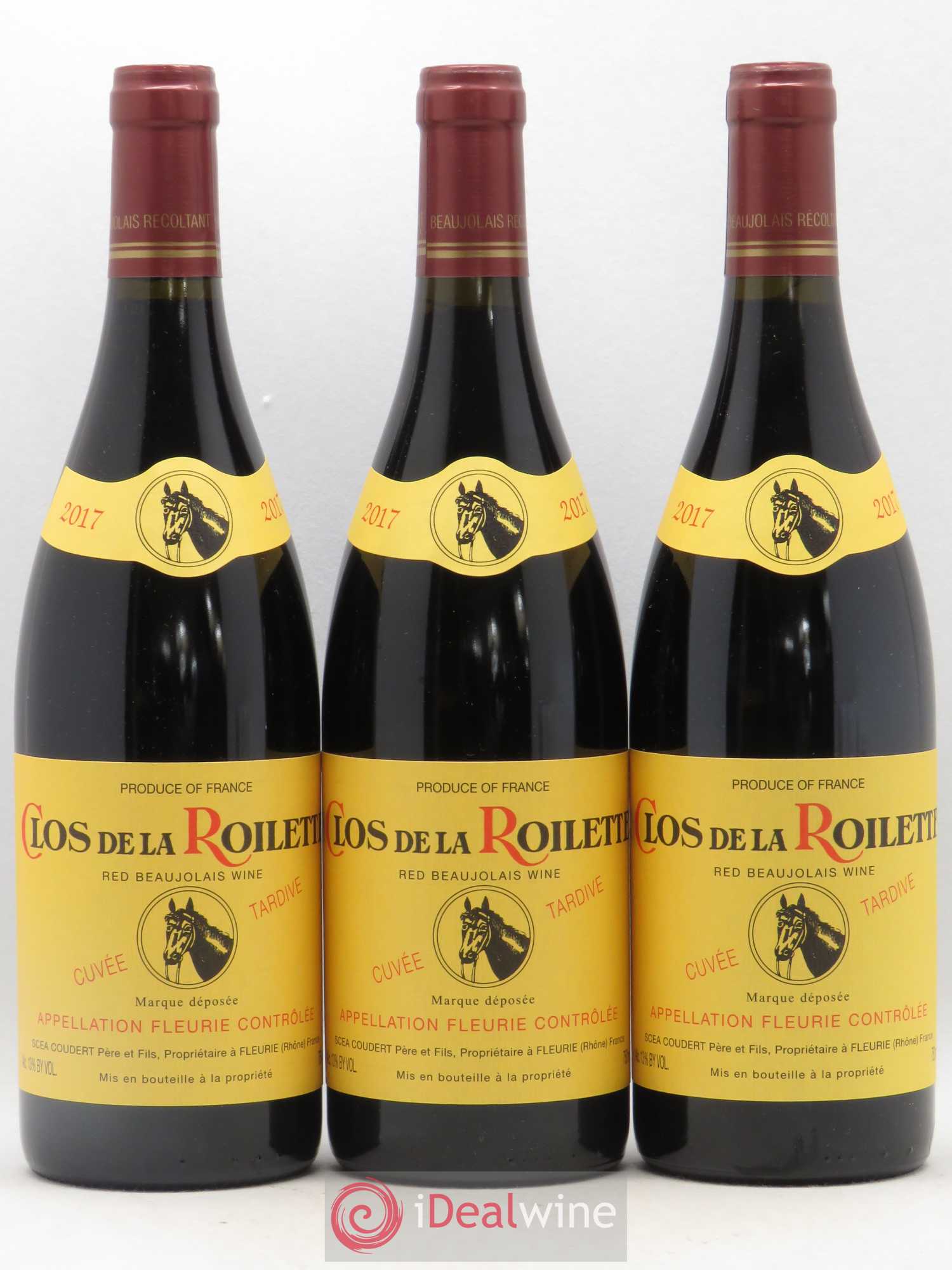 Fleurie Cuvée Tardive Clos de la Roilette (sans prix de reserve) 2017 - Lot de 3 bouteilles - 0