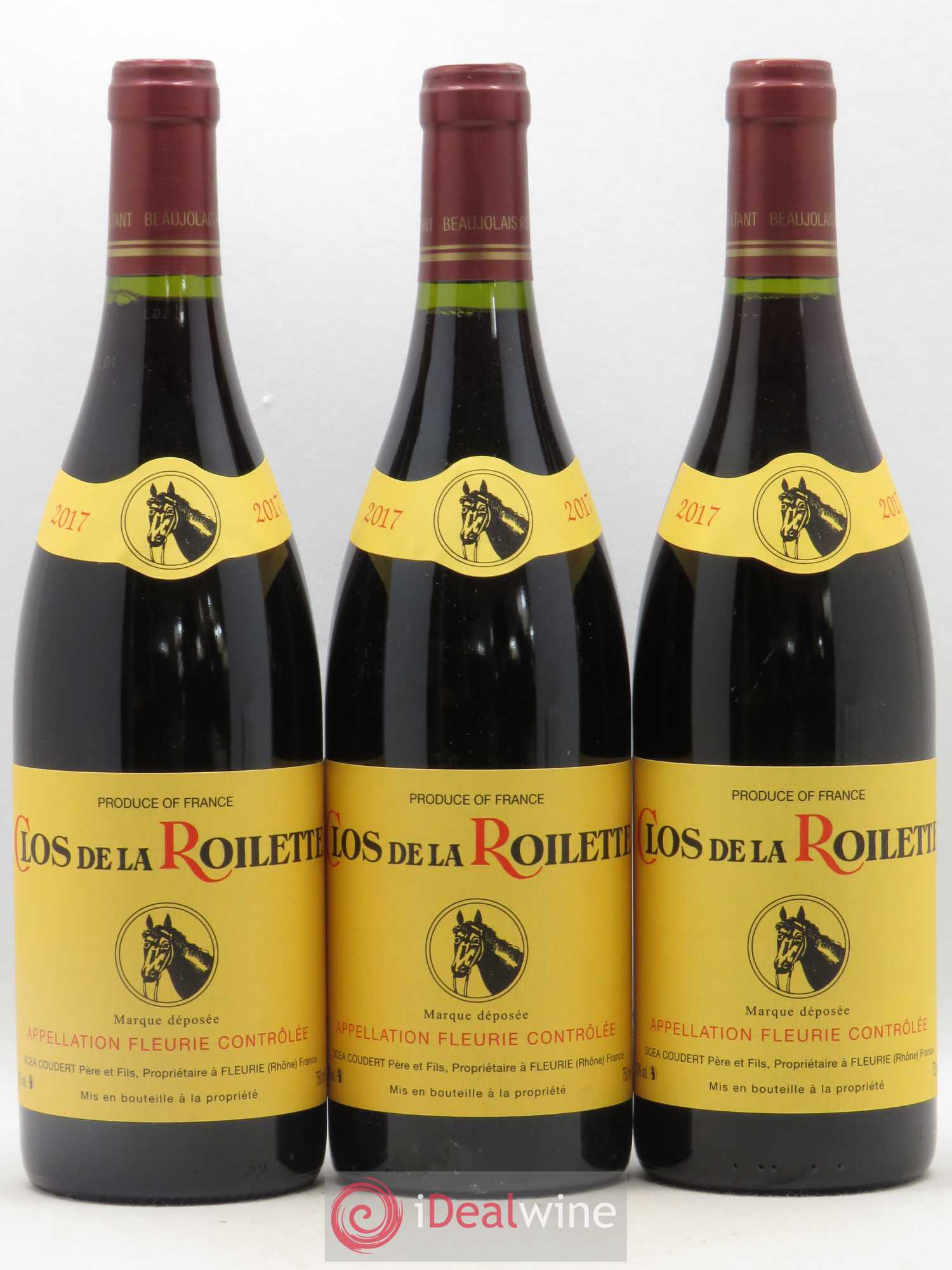 Fleurie Clos de la Roilette (sans prix de reserve) 2017 - Lot de 3 bouteilles - 0